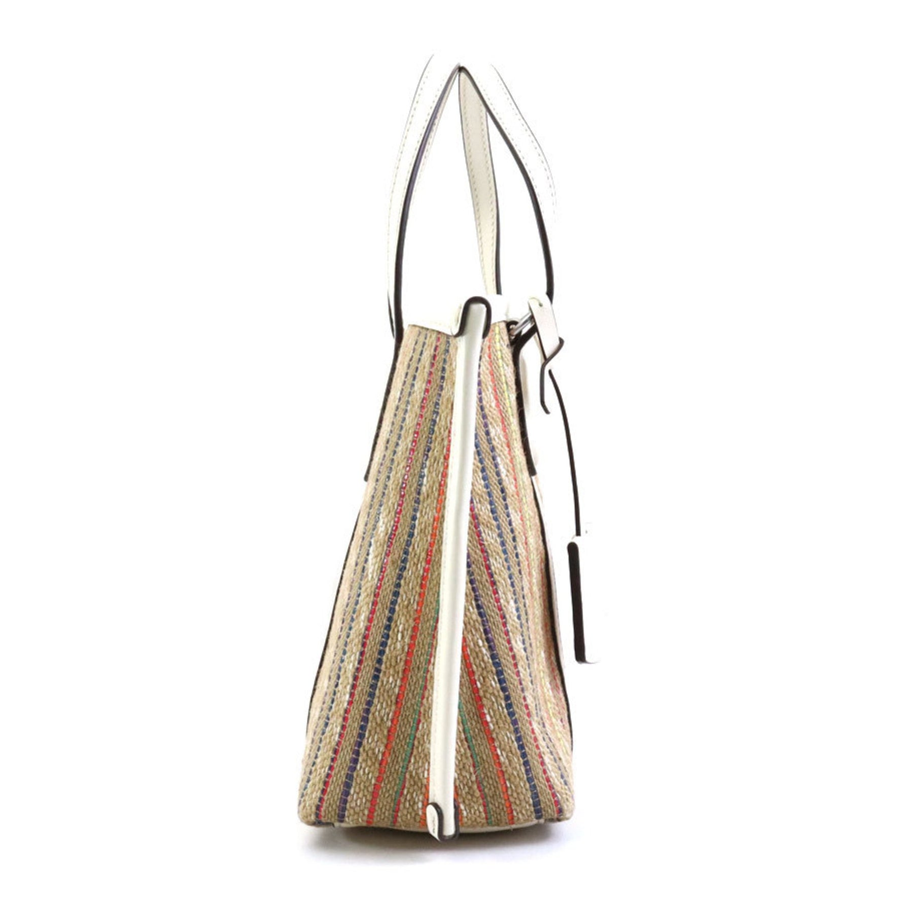Tory Burch handbag shoulder bag raffia leather multicolor