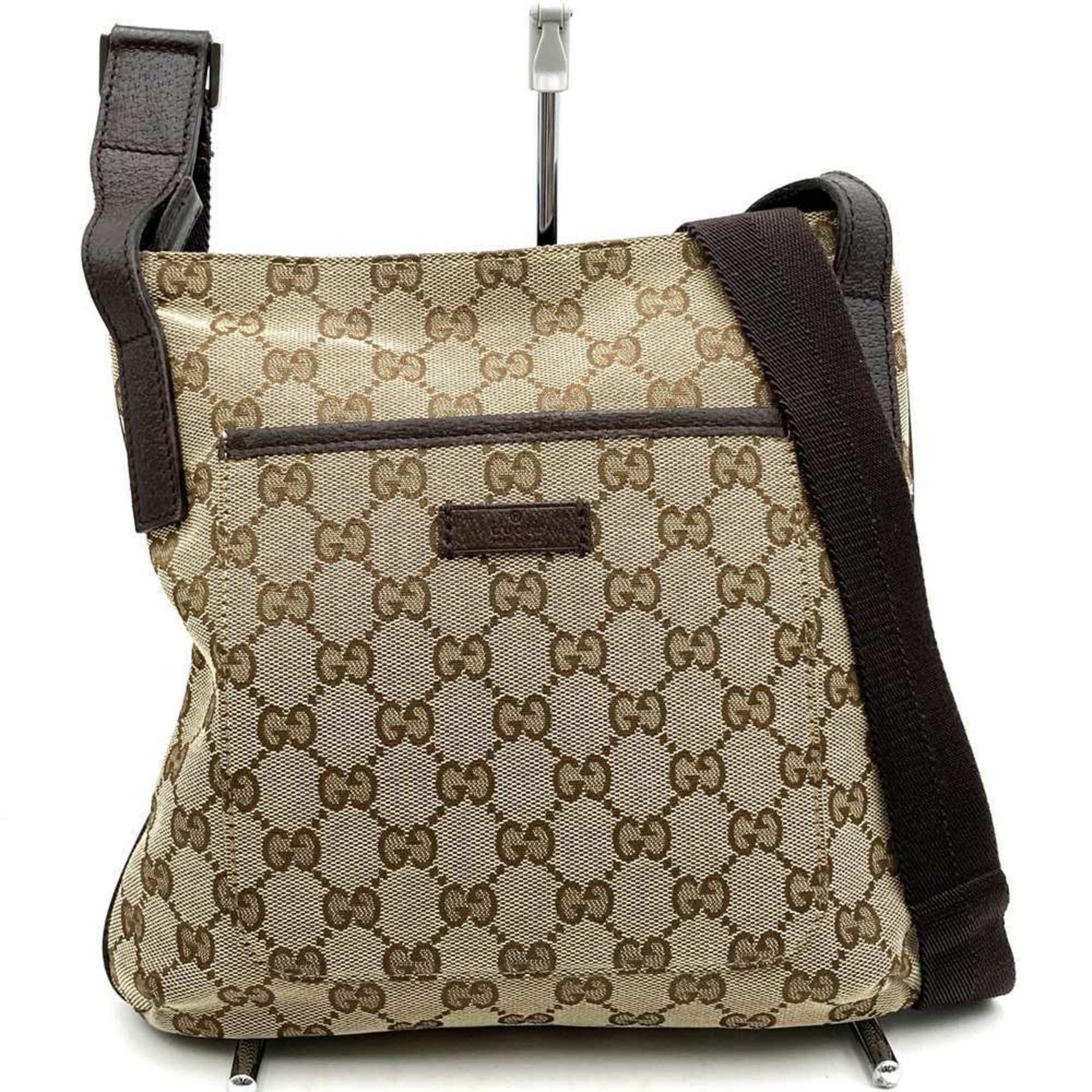 GUCCI Shoulder Bag Brown GG Canvas