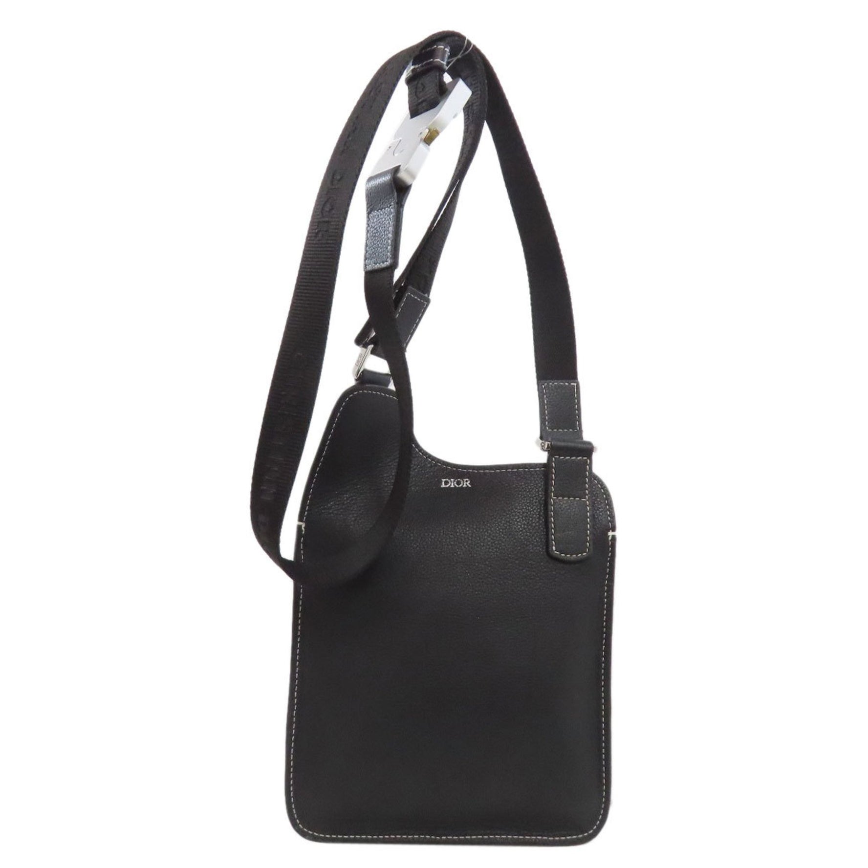 Christian Dior Bee Saddle Shoulder Bag Calf Leather