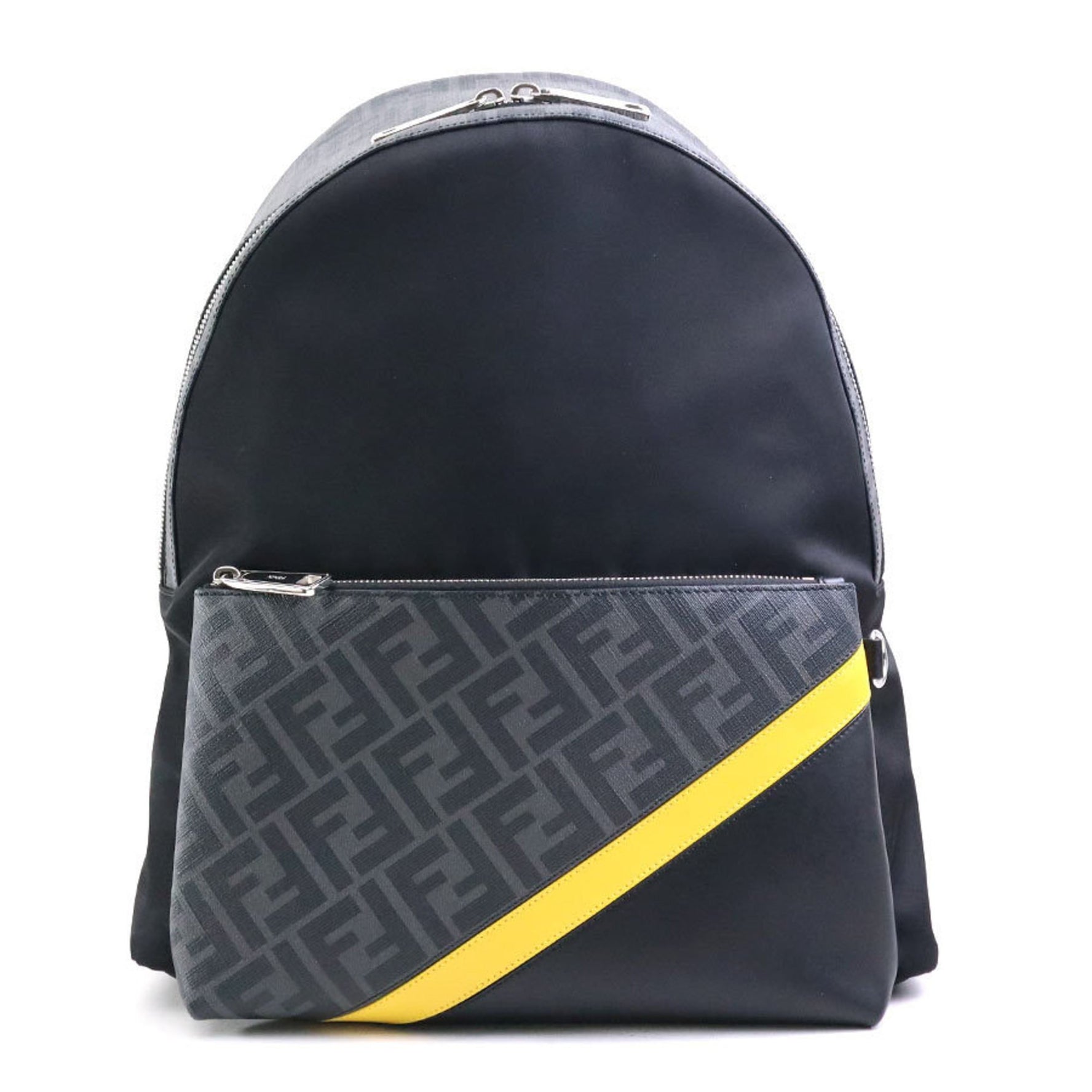FENDI Backpack Zucca Nylon Leather
