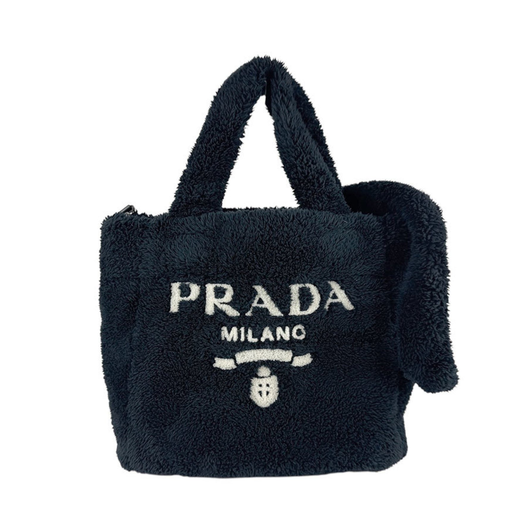 Prada Terry Mini Tote Pile Handbag Shoulder Bag