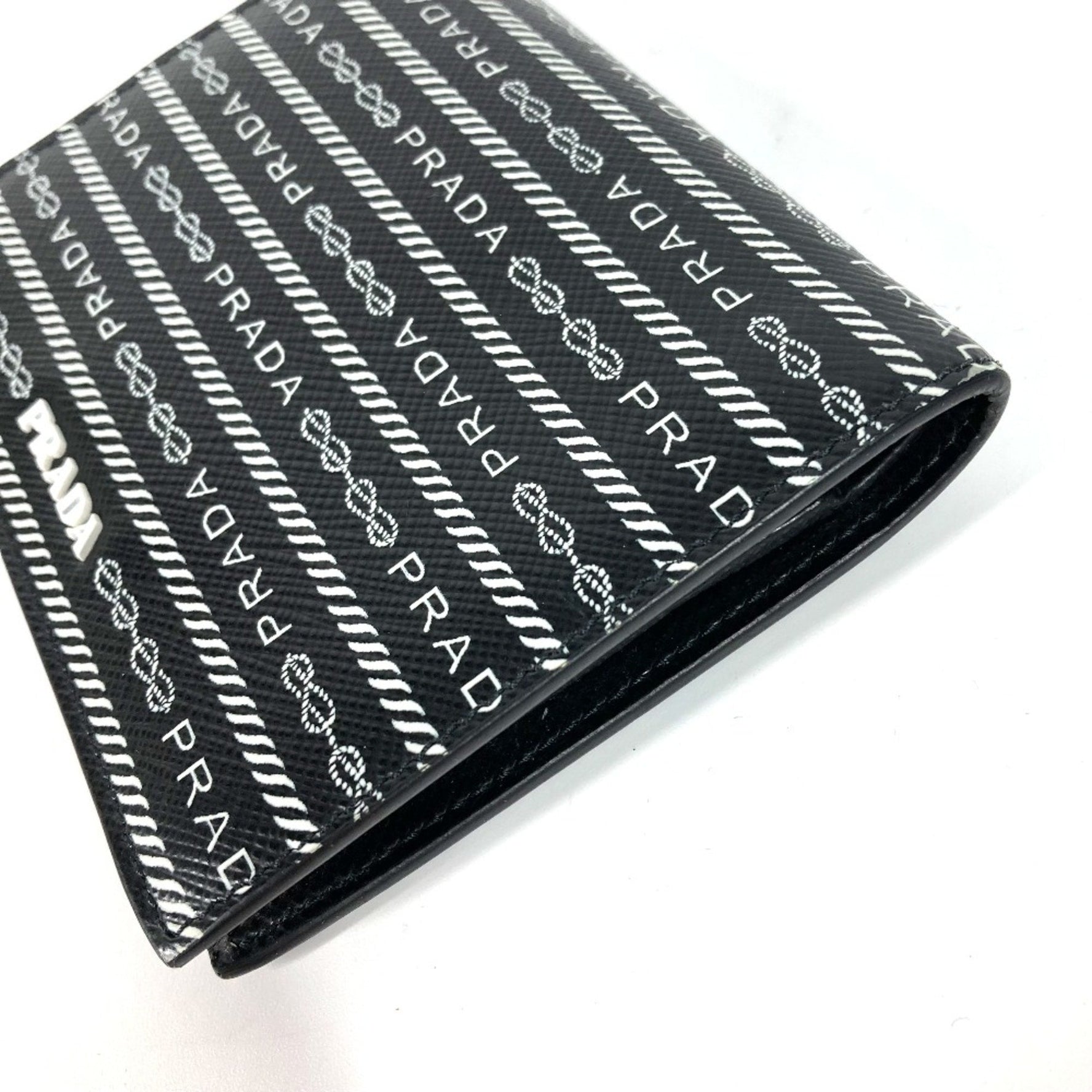 PRADA Compact wallet Folded wallet White