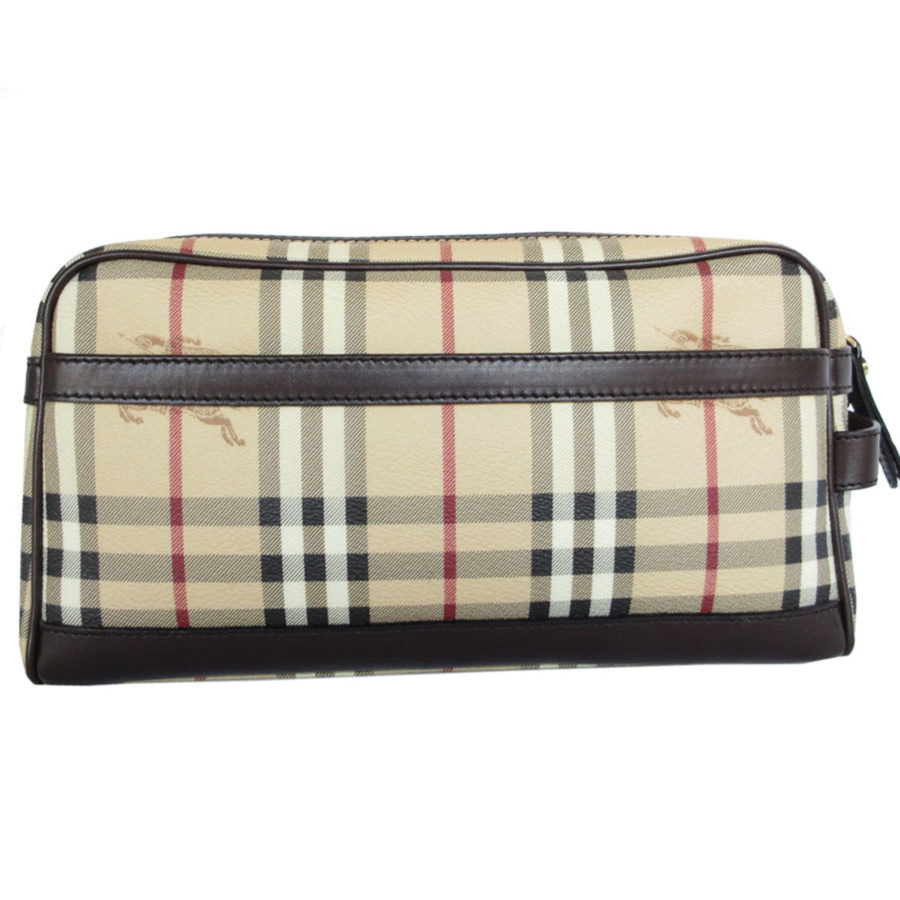Burberry clutch bag, Nova check, leather, beige, multicolor