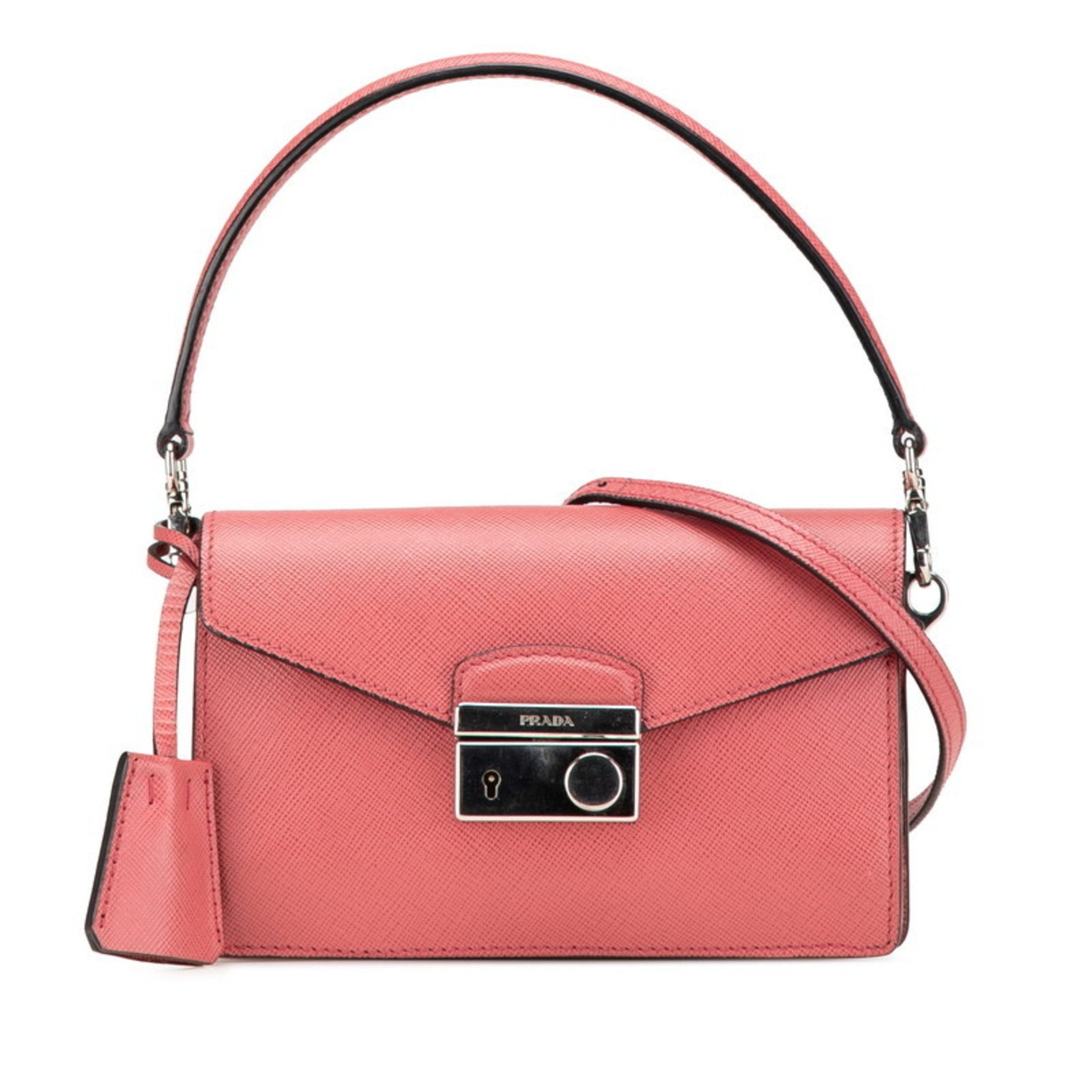 Prada Saffiano Handbag Mini Shoulder Bag Leather
