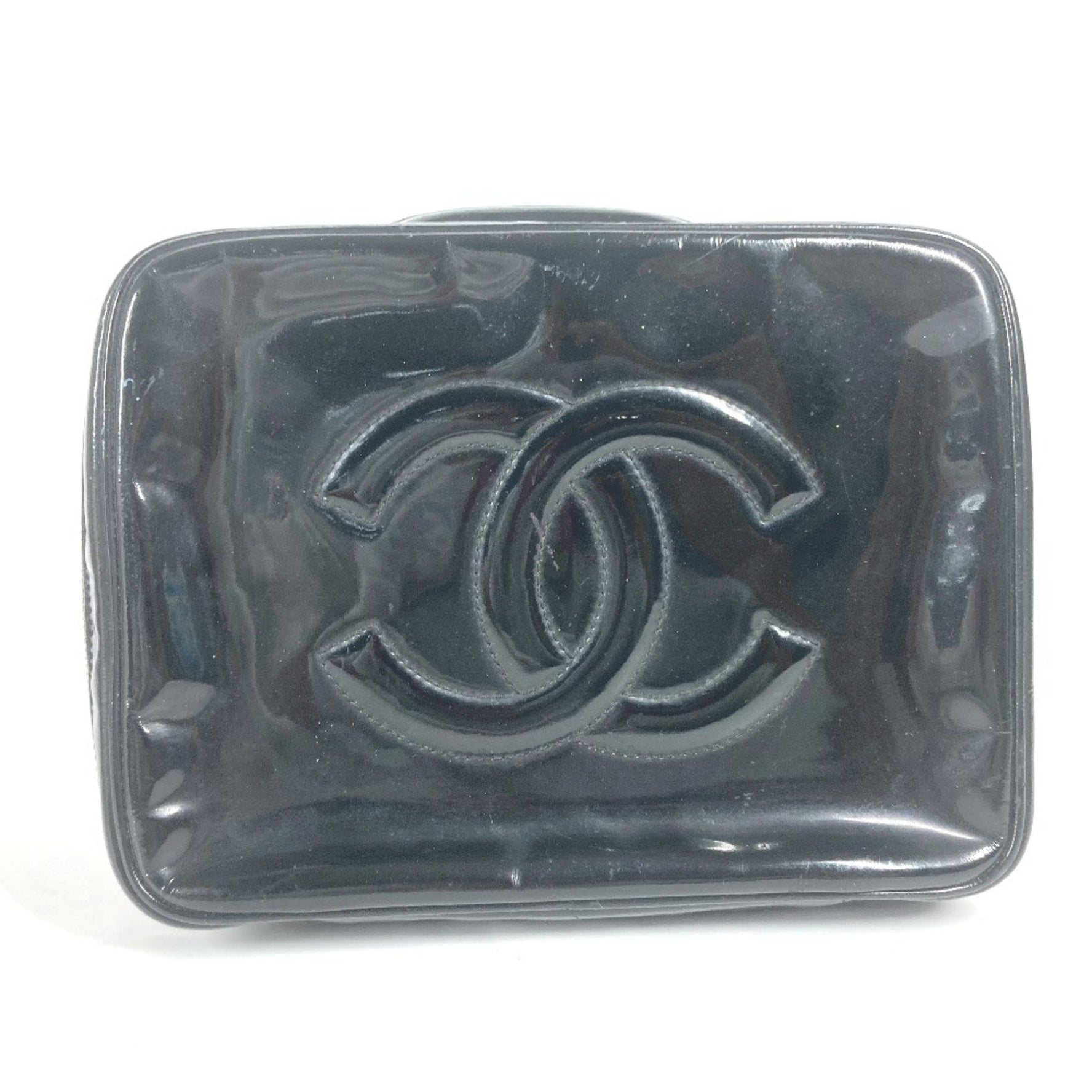 CHANEL CC Coco Mark Handbag Vanity Bag Enamel