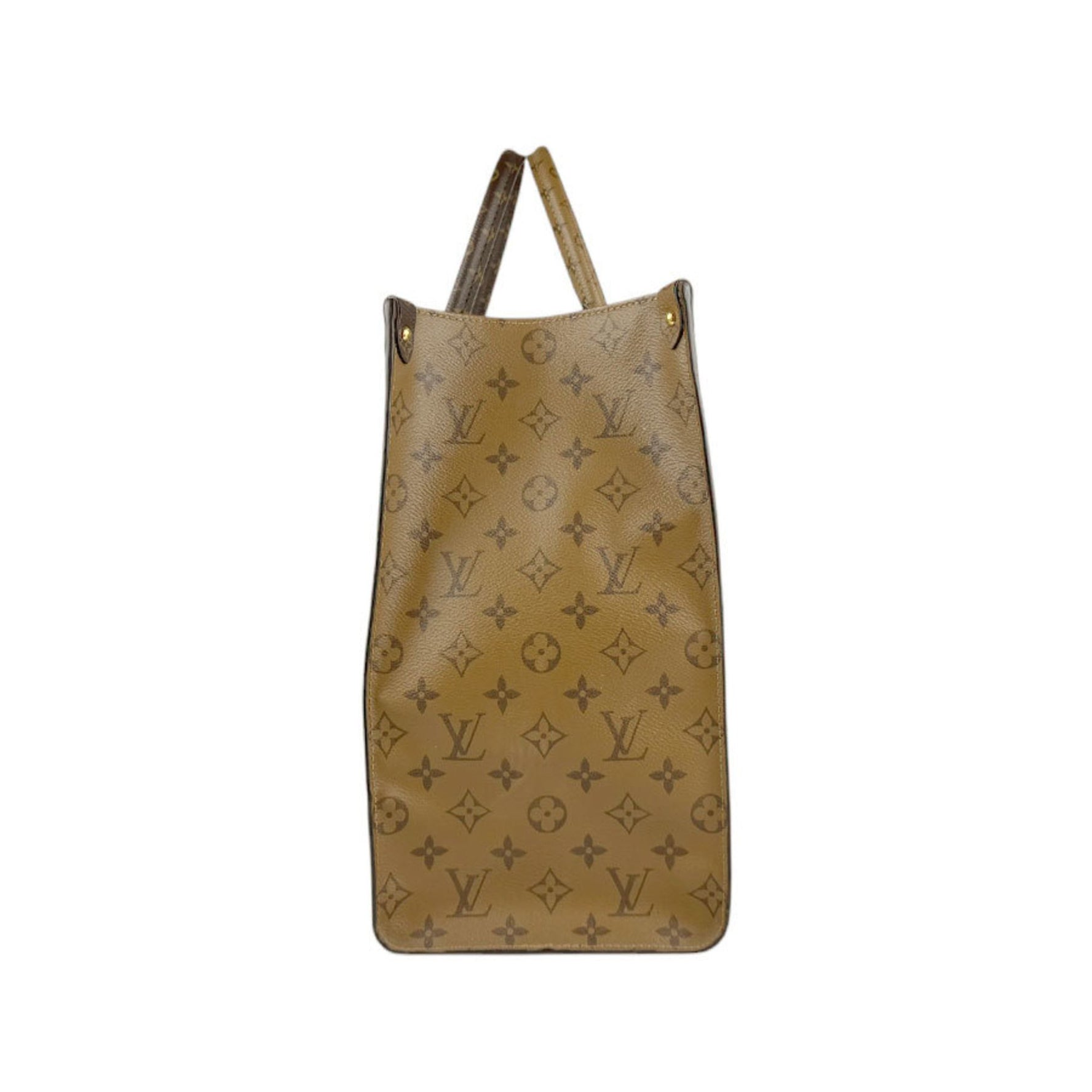 Louis Vuitton Handbag Shoulder Bag Monogram Reverse On the Go GM Brown Men's