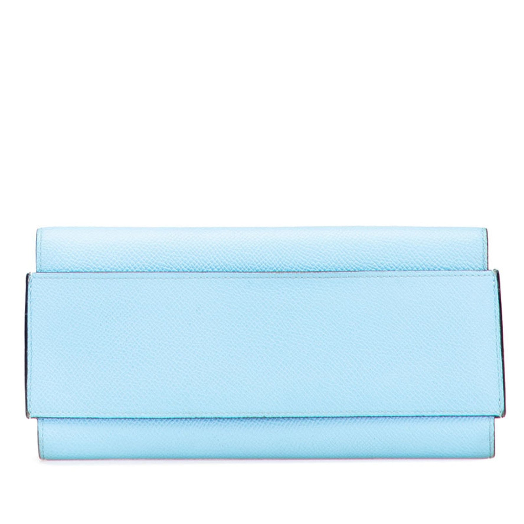 Hermès Passant Long Wallet Celeste Sky Blue Epsom Leather HERMES