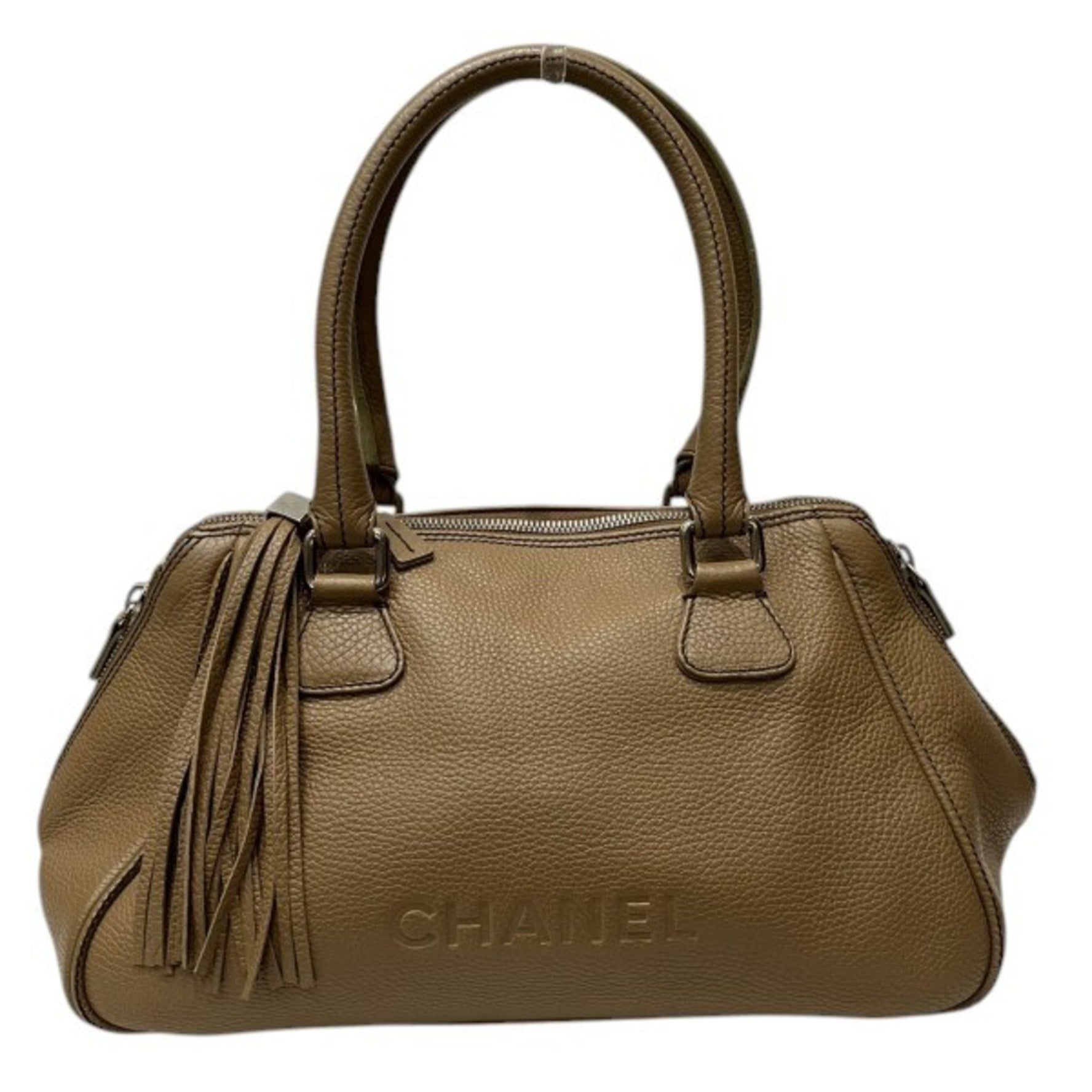 Chanel Embossed Tassel Handbag, Size 8