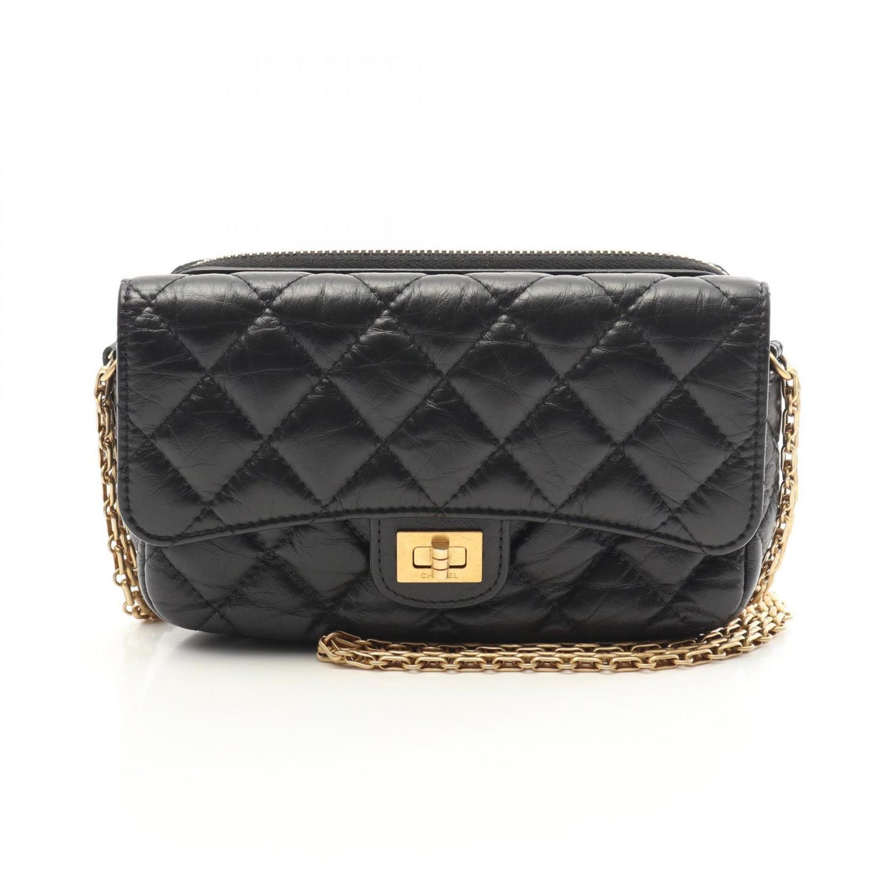 CHANEL 2.55 Matelasse Shoulder Bag in Calfskin Leather