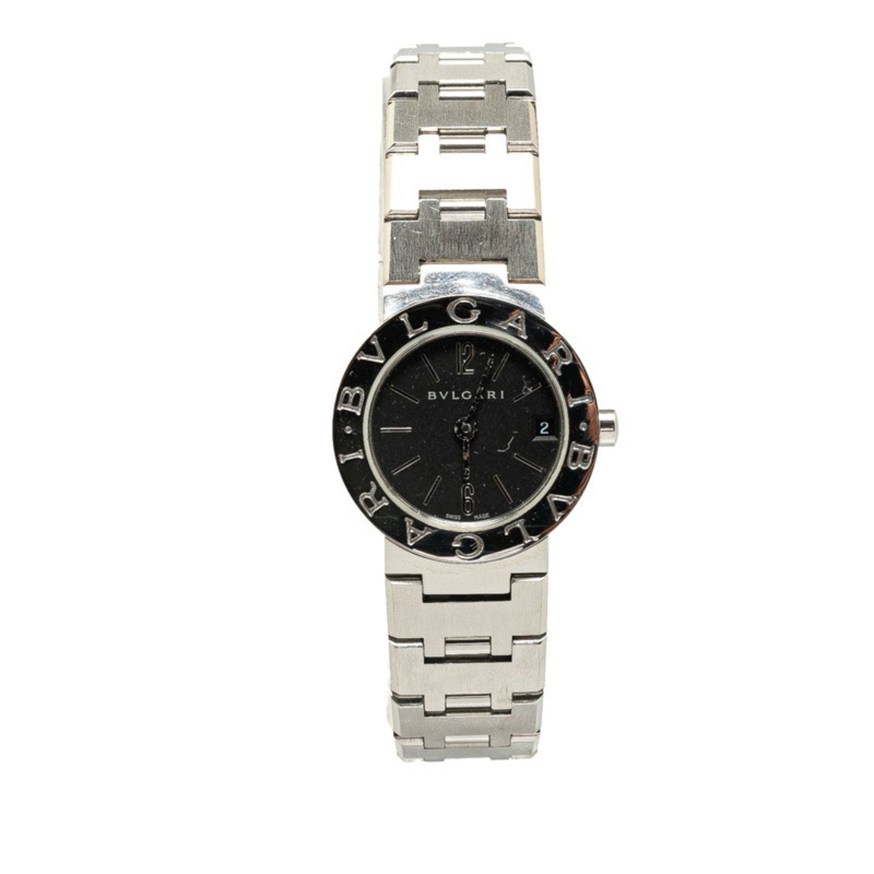 BVLGARI Watch Quartz Black Dial Stainless Steel