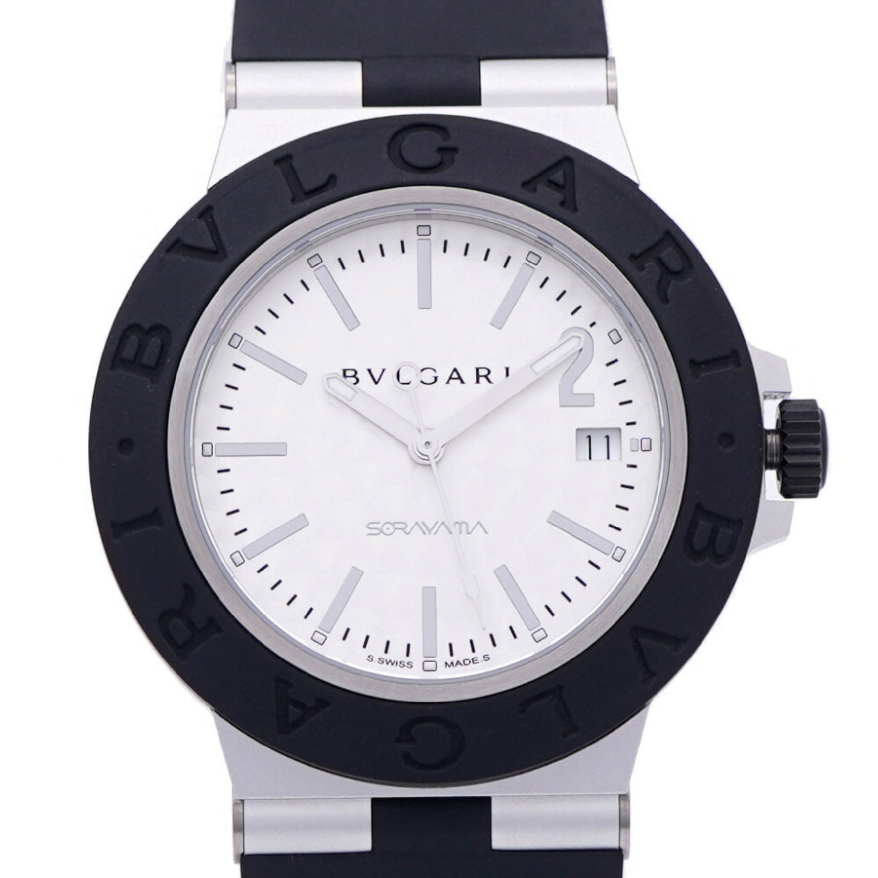 Like new Bvlgari Hajime Sorayama Automatic Watch, Aluminum/Rubber, Silver