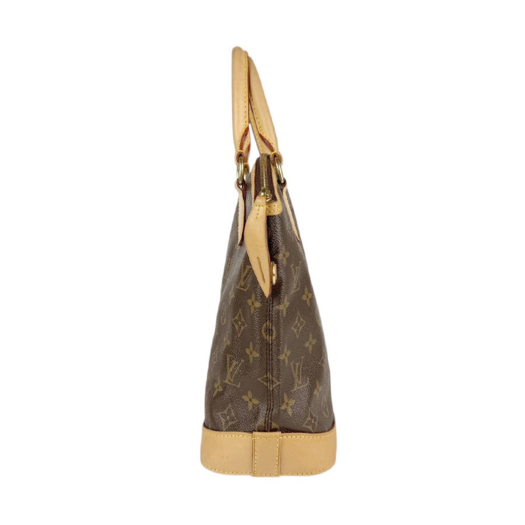 Louis Vuitton Handbag Monogram Lockit Canvas Brown Gold