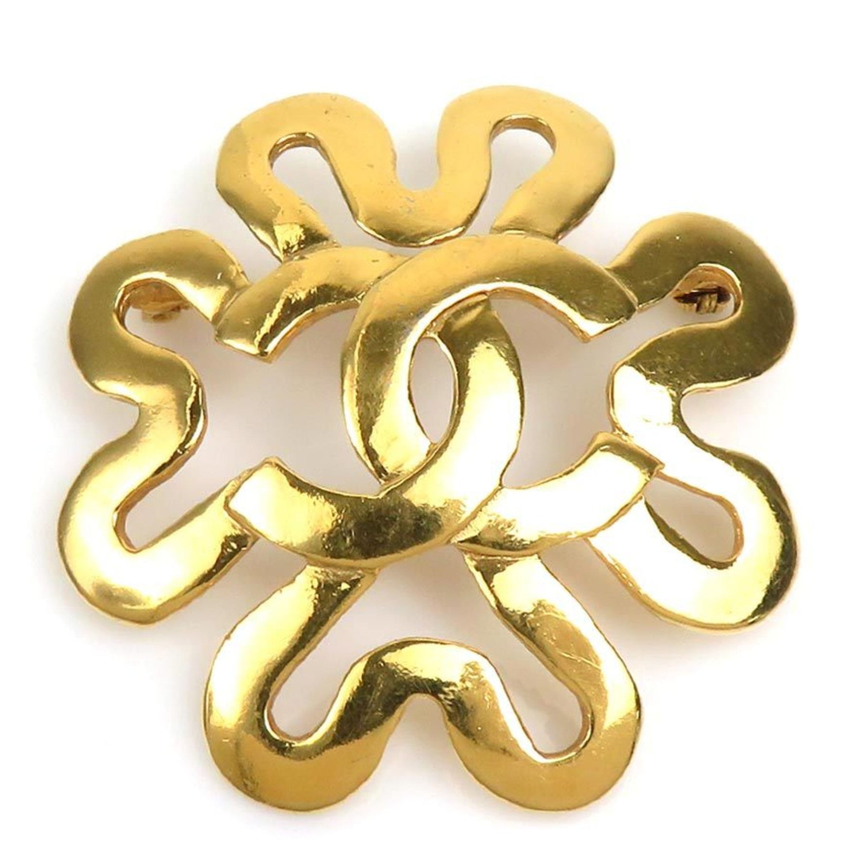 CHANEL Brooch Coco Mark Metal