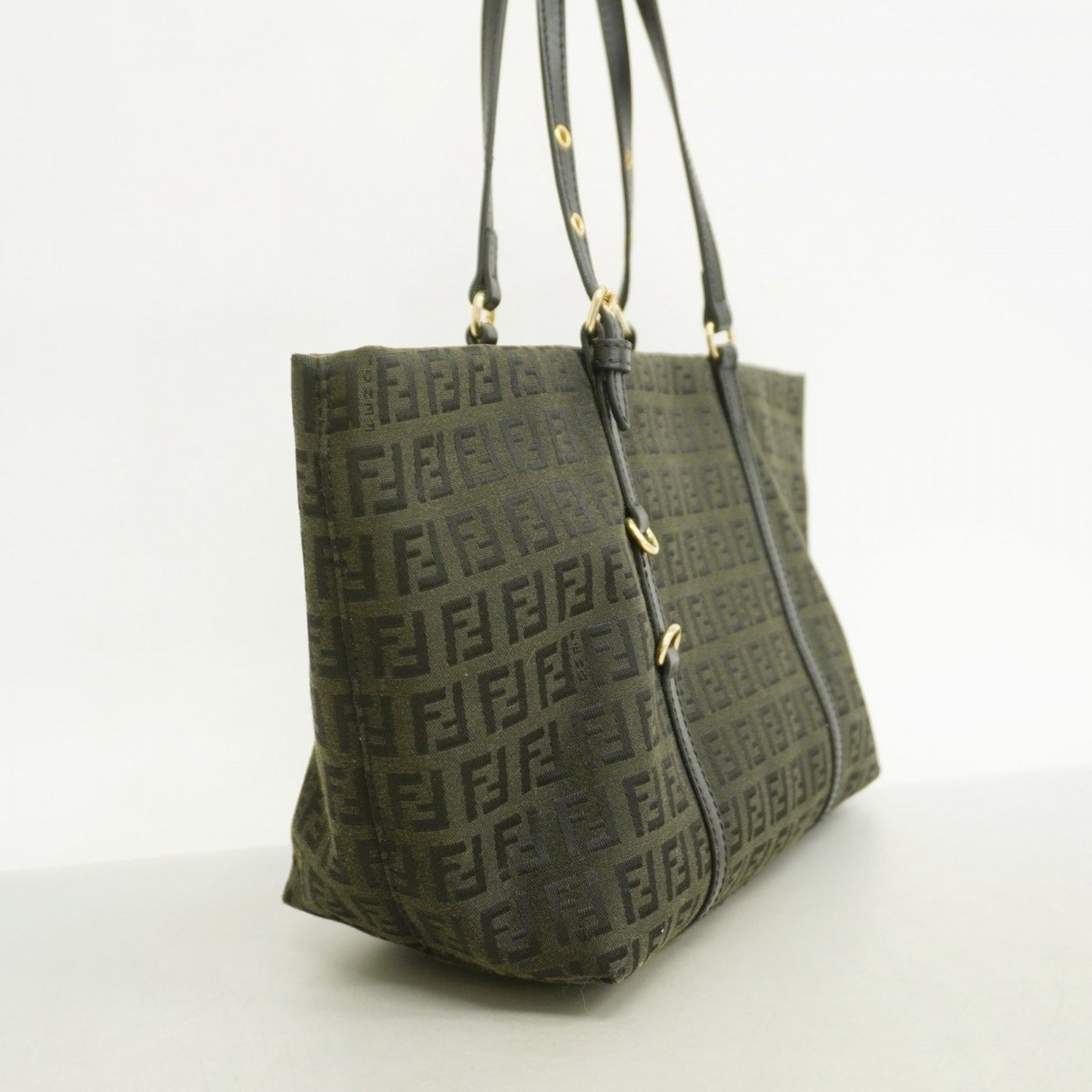 Fendi Zucchino Tote Bag in Nylon Canvas, and Champagne