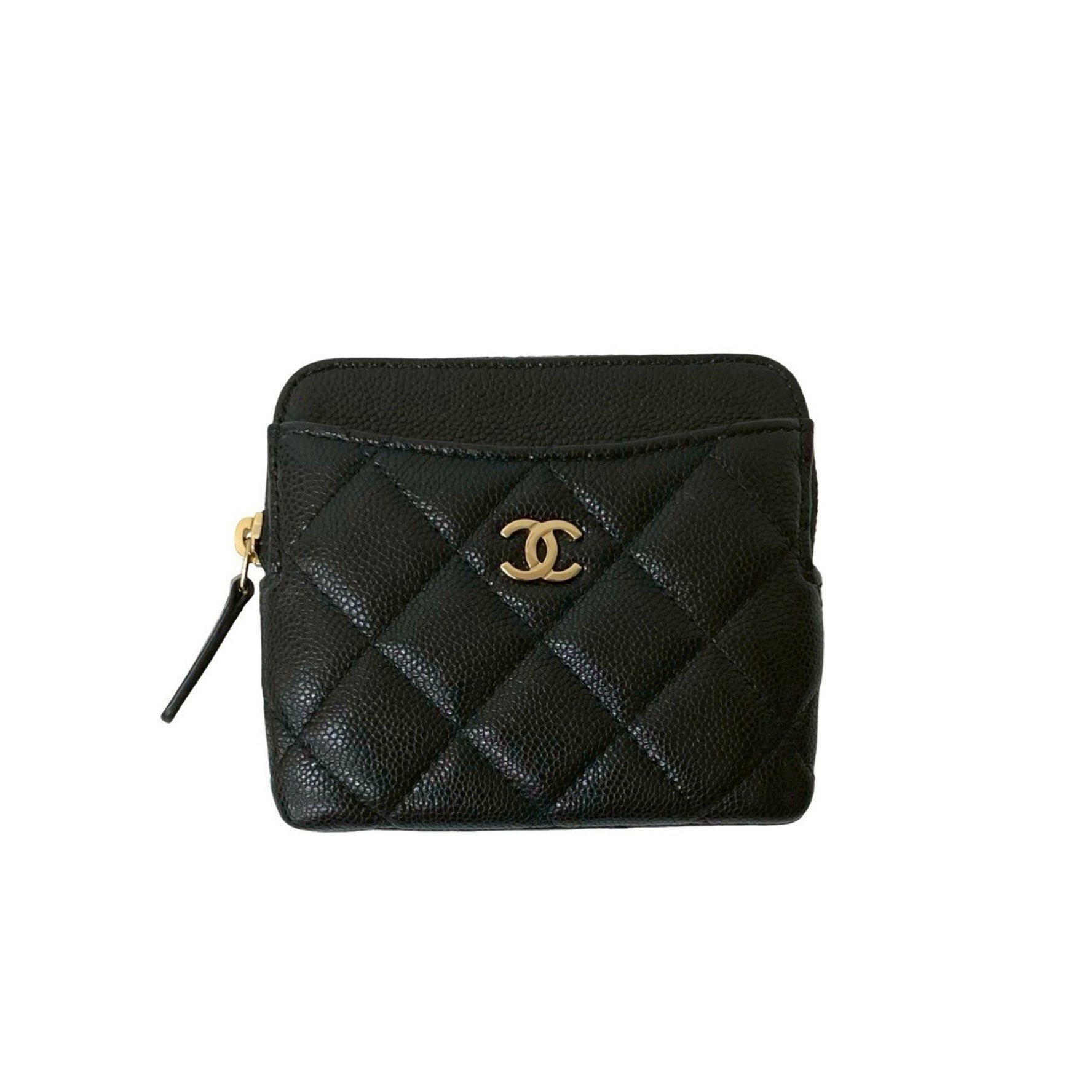 CHANEL Matelasse Coco Caviar Skin Wallet/Coin Case/Business Card Case/Card Case Wallet