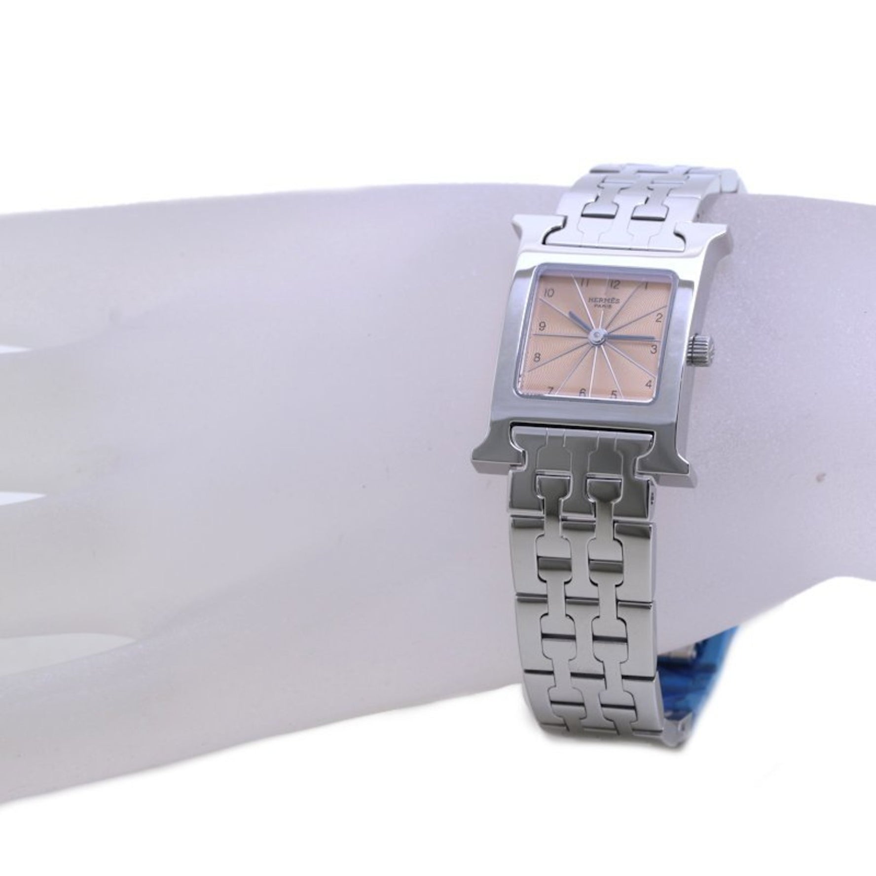 HERMES H Watch 4804 Stainless Steel Ladies