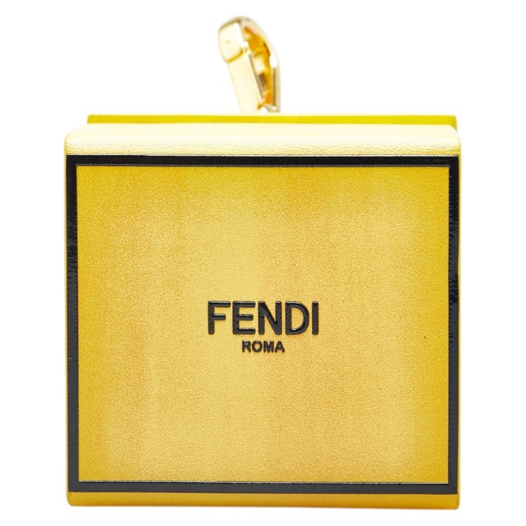 FENDI Mini Box Charm Keychain Leather