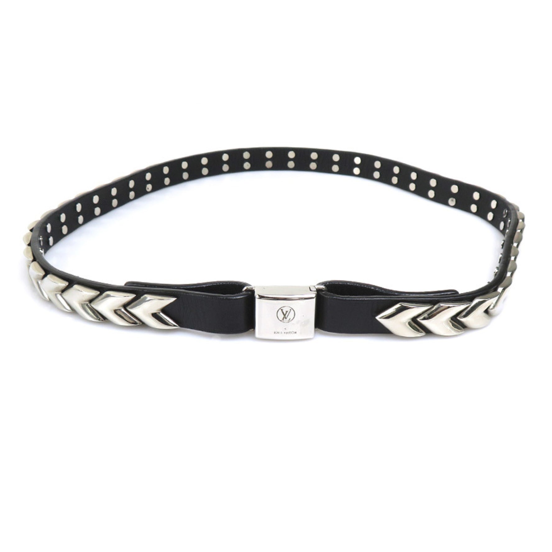 Louis Vuitton LOUIS VUITTON Belt Leather Metal