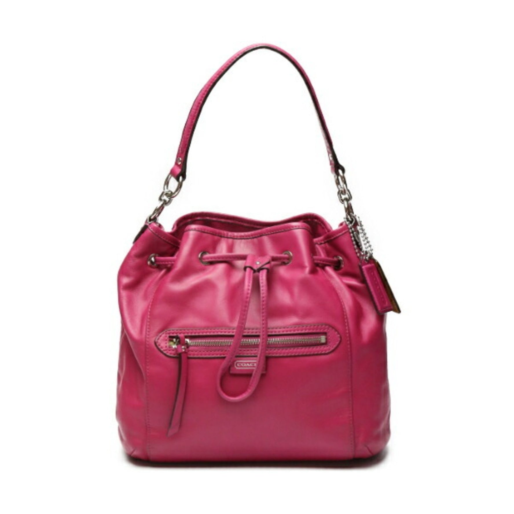 COACH Drawstring Calf Shoulder Bag