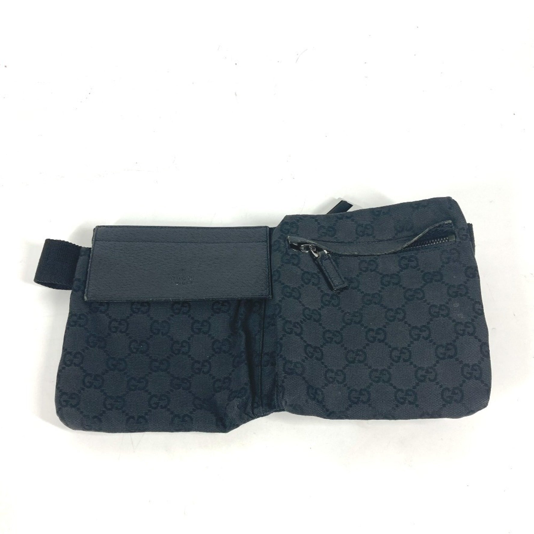 GUCCI GG Canvas Double Pocket Body Bag/Waist Pouch/Fast Bag in
