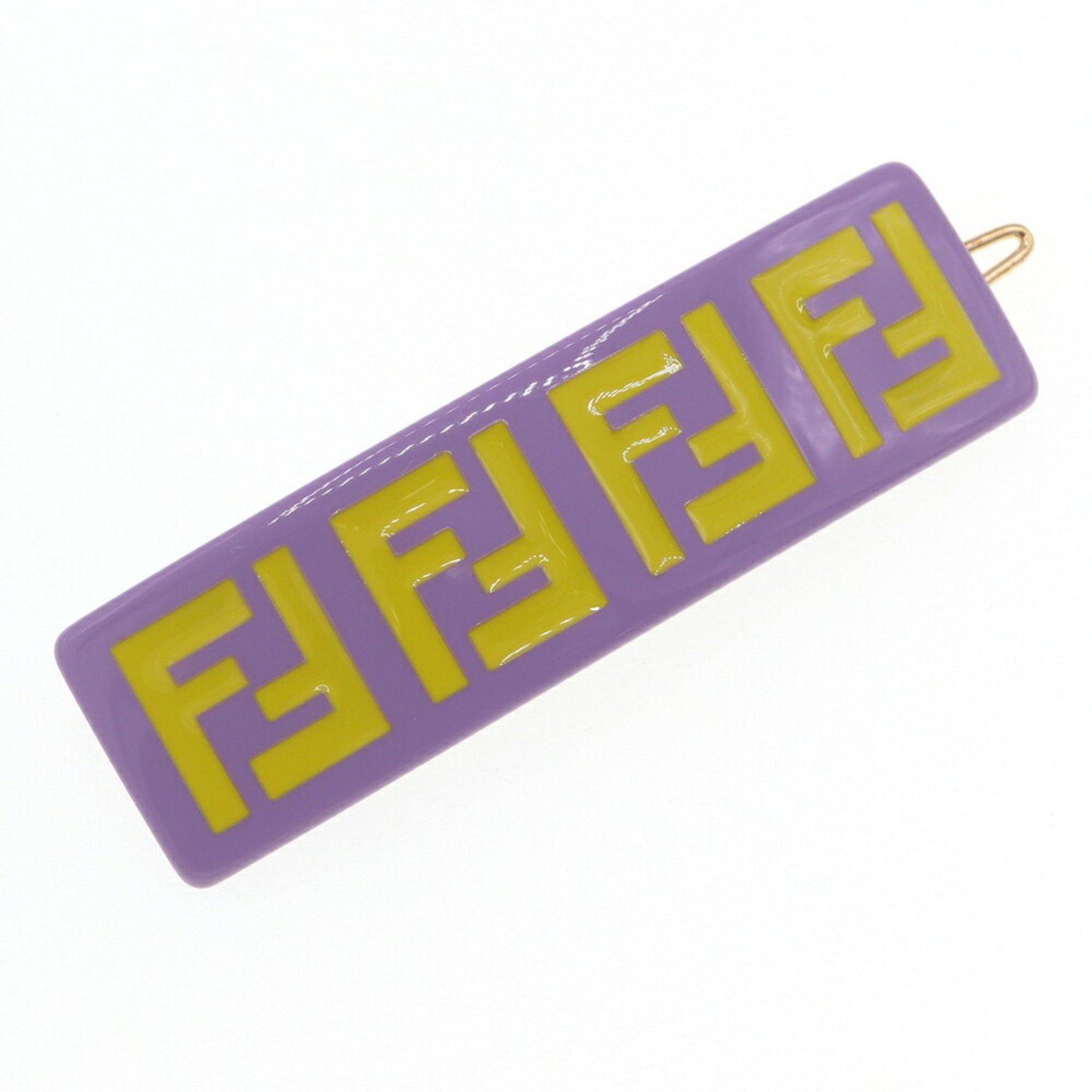 FENDI Hair Clip Purple Yellow 100% Acetate KIDS Barrette