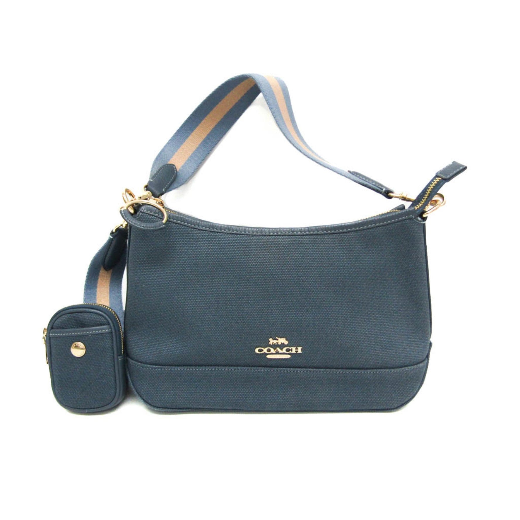 Coach Ellis Canvas,Leather Handbag,Shoulder Bag