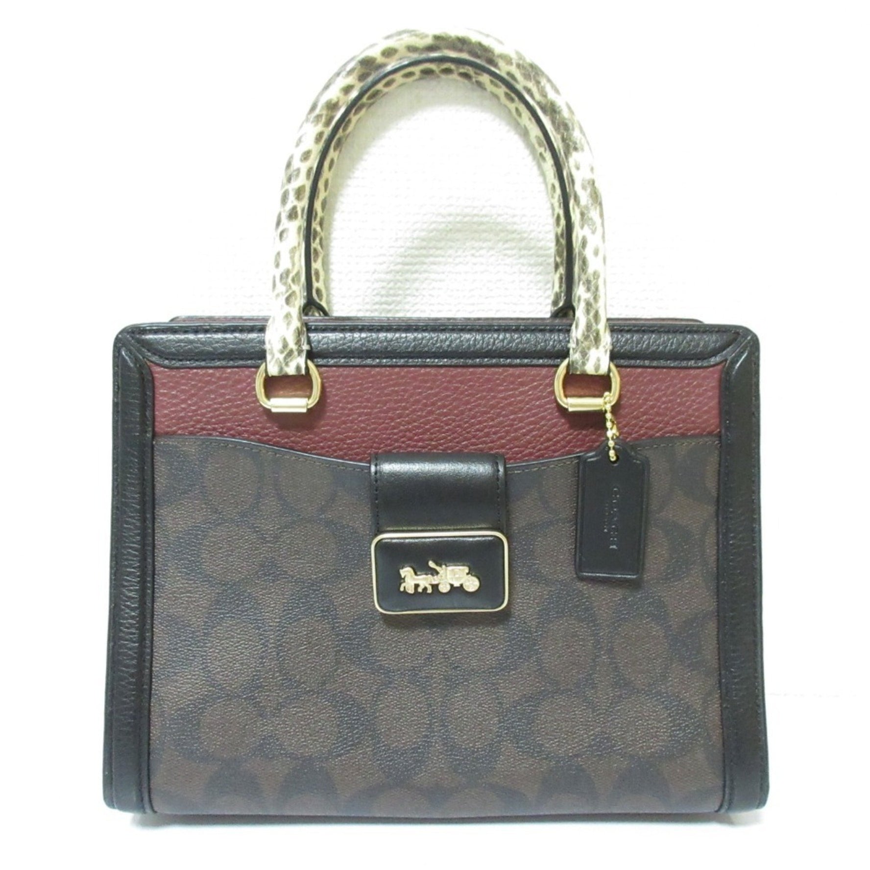 COACH Grace Carryall Signature Handbag Shoulder Bag Multicolor