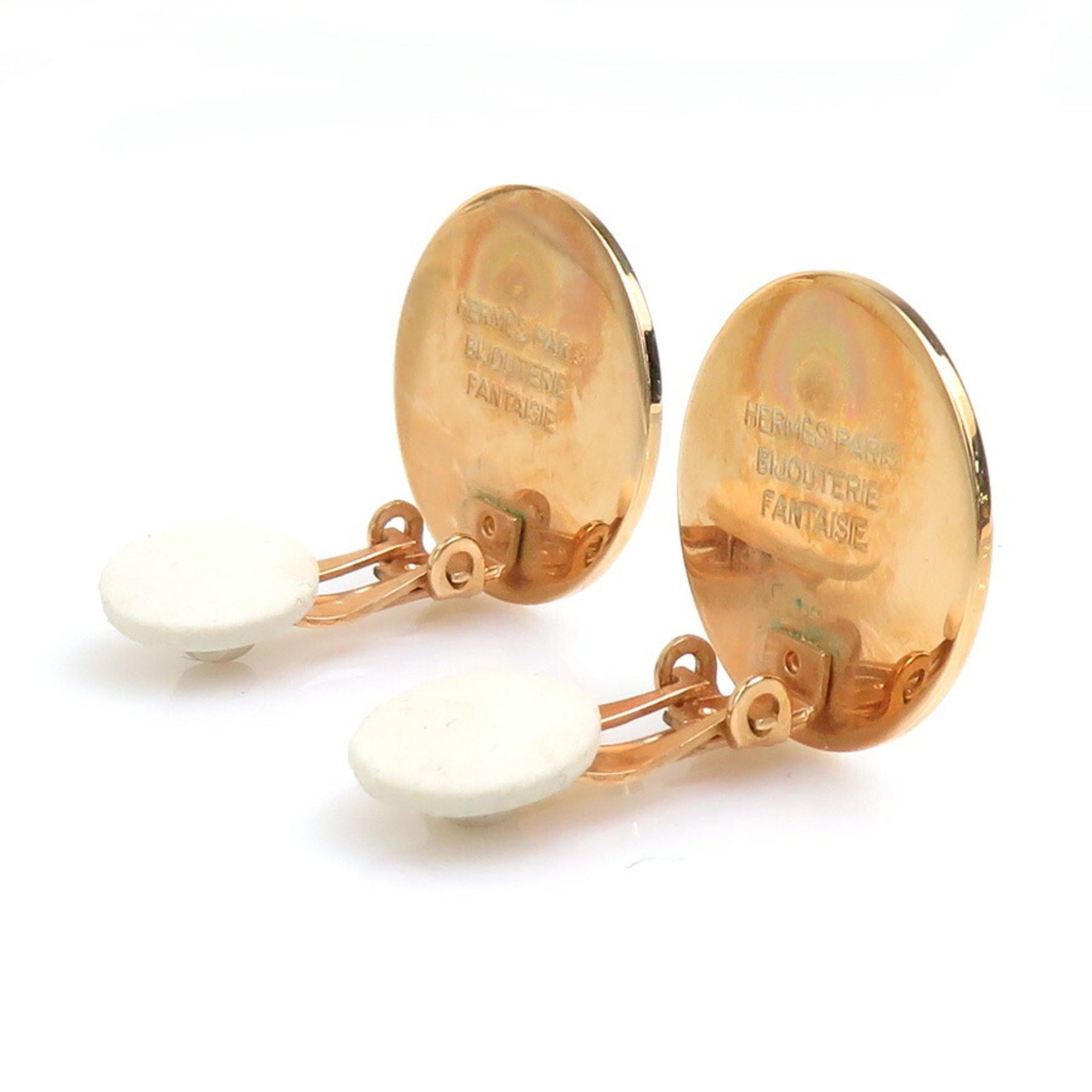 Hermes Earrings Serie Metal Pink Gold