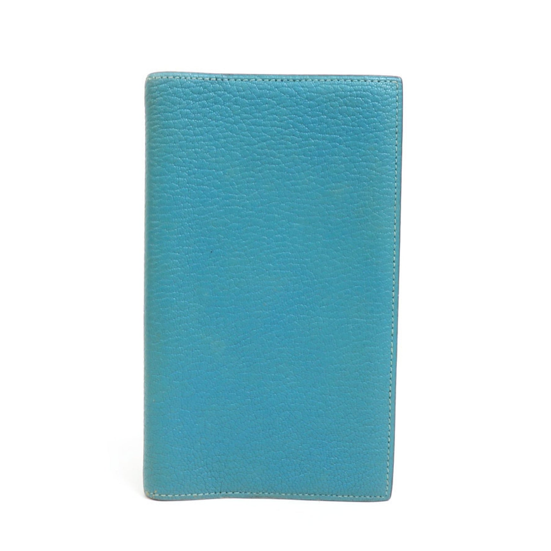 Hermes Notebook Cover Leather Light Blue Men's