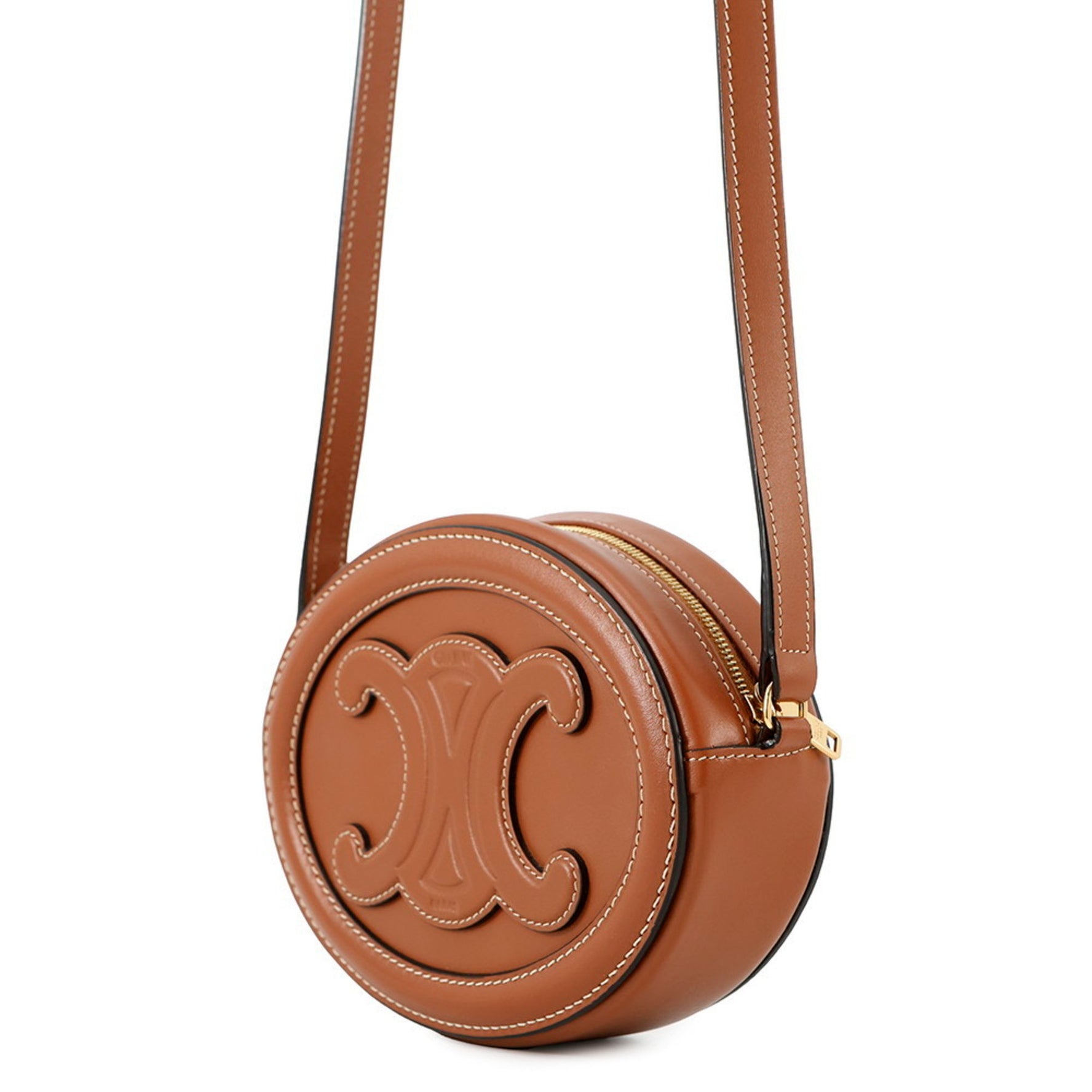 Celine Oval Purse Cuir Triomphe Shoulder Bag Brown