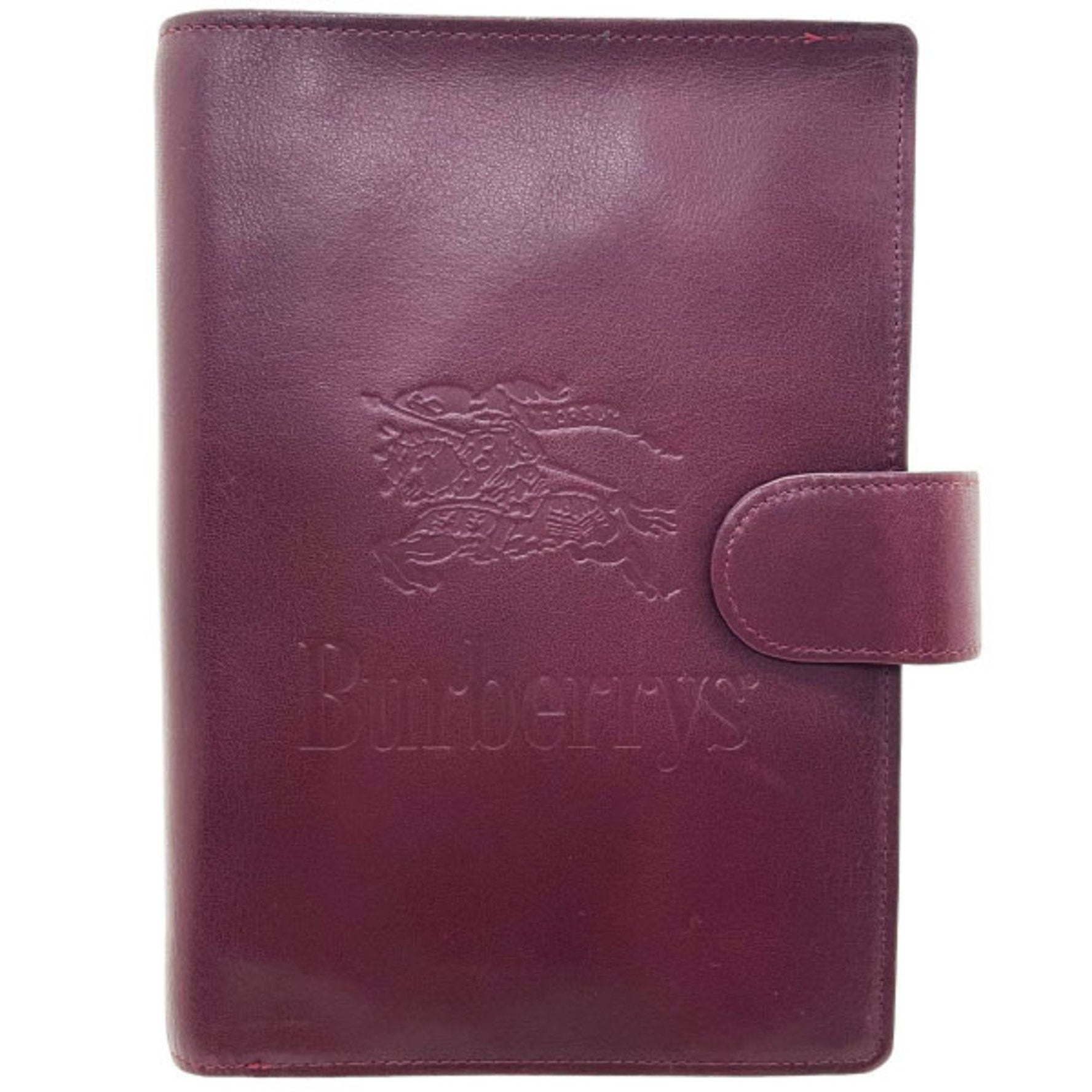 Burberry London Planner Cover Leather Bordeaux OF LONDON Burberrys Agenda Address Book Memo Pad Notebook Stationery