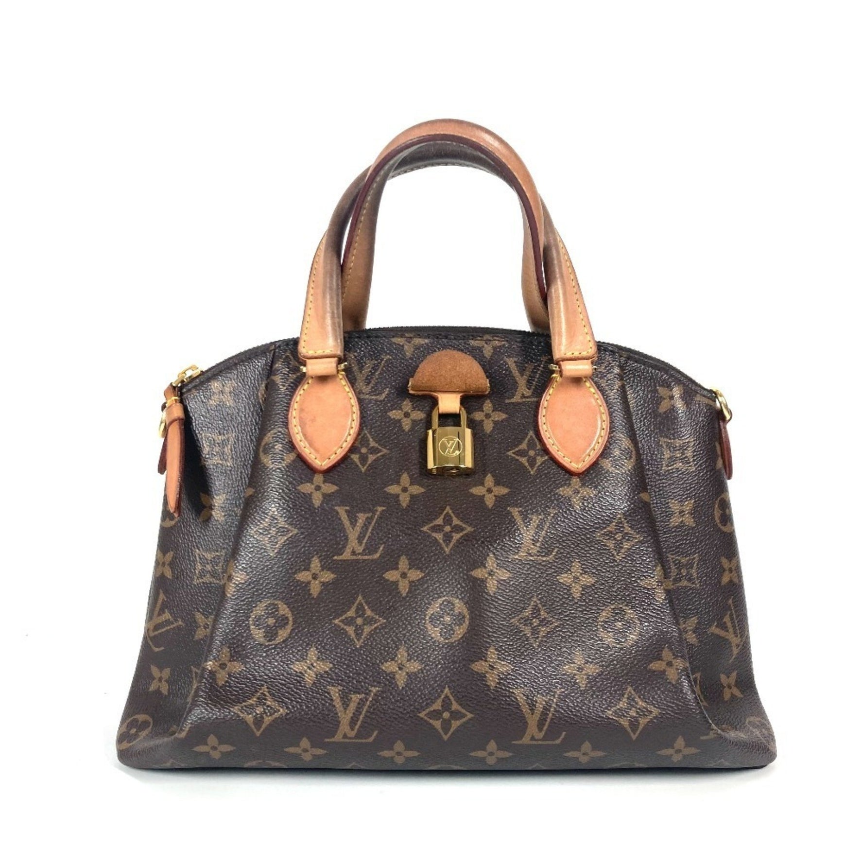 Louis Vuitton Monogram Rivoli PM Tote Bag Handbag Canvas Brown