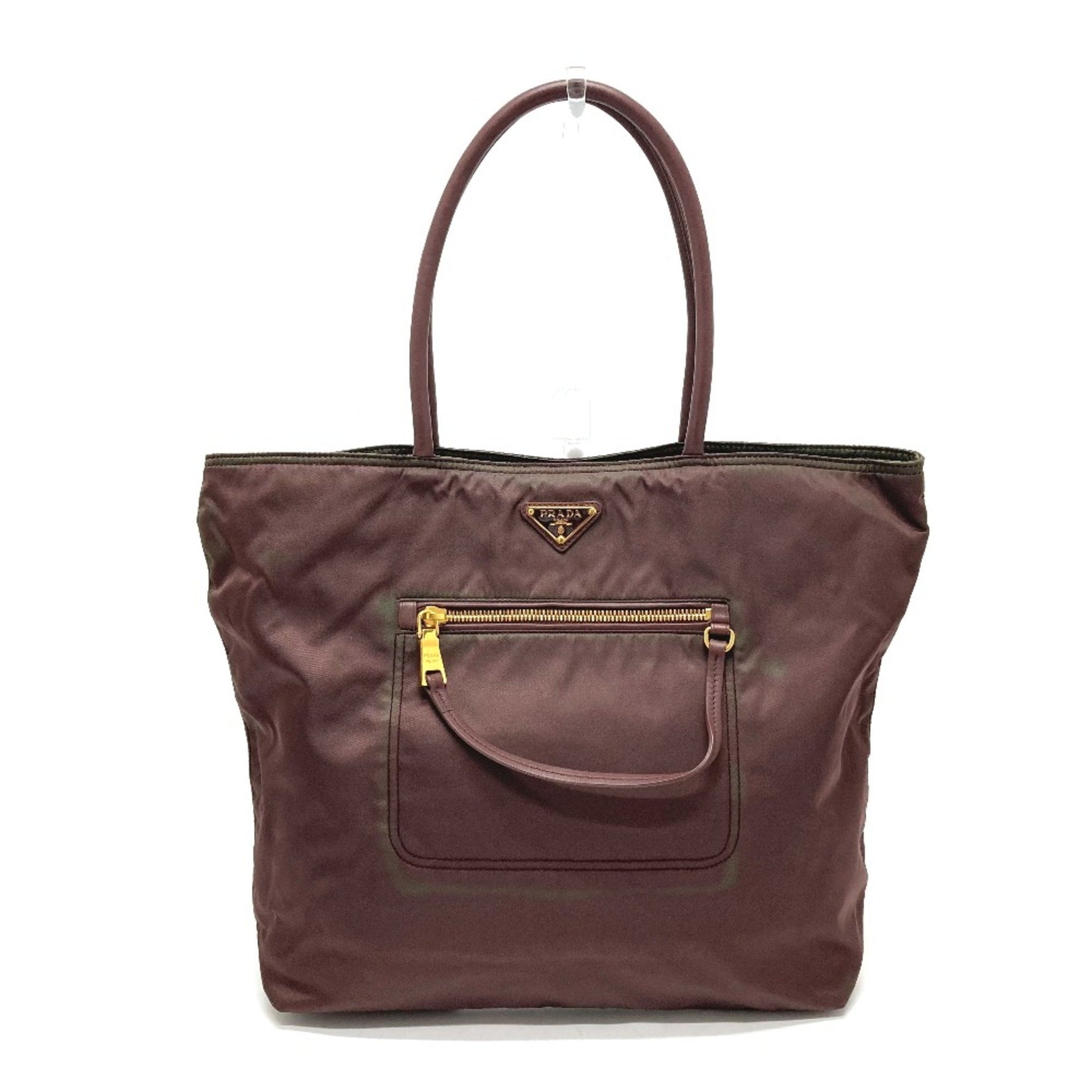 PRADA Logo Plate Bag Hand Bag Shoulder Bag Tote Bag