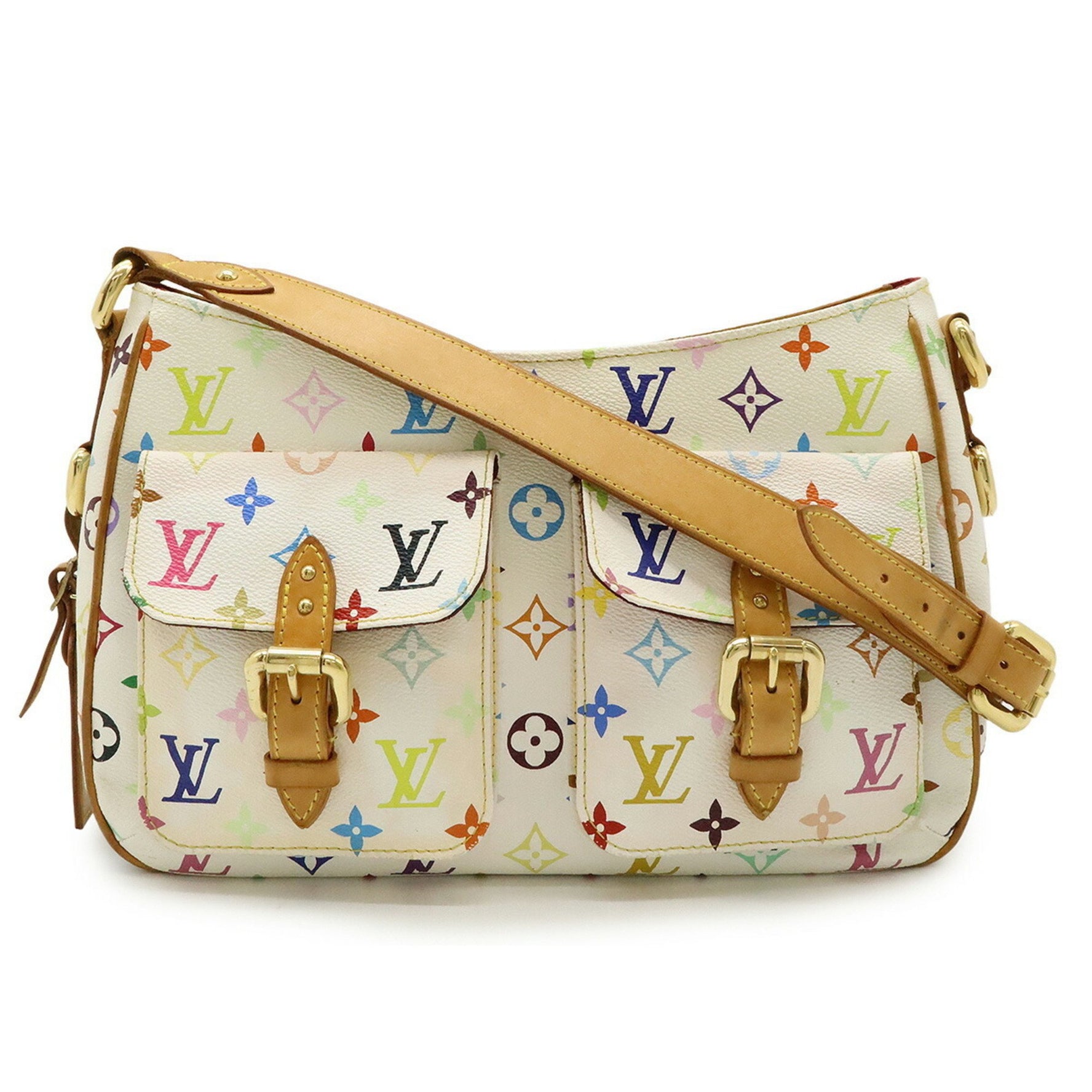 Louis Vuitton Monogram Multicolore Lodge GM Shoulder Bag in Bron White