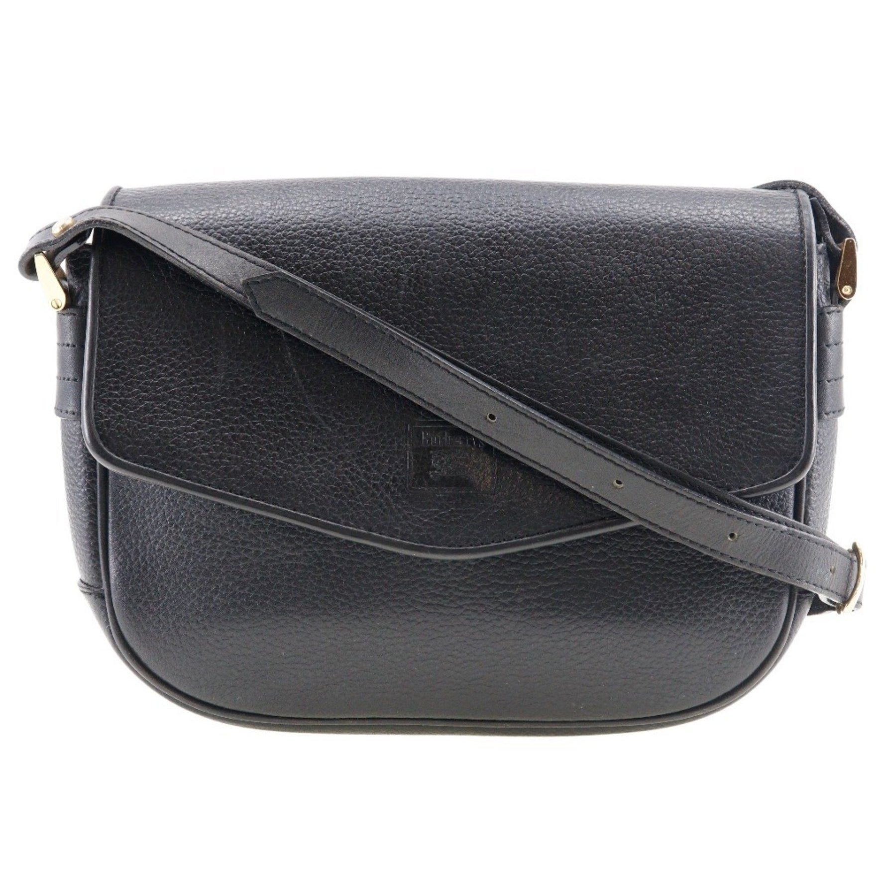 BURBERRY Shoulder Bag Leather Snap Button