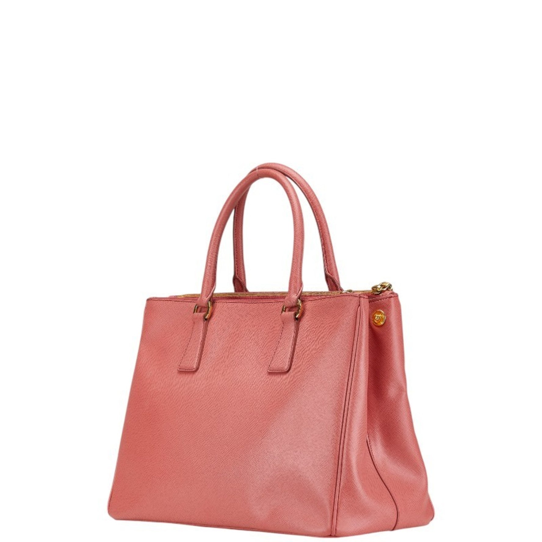Prada Triangle Plate Galleria Handbag Shoulder Bag Saffiano Leather