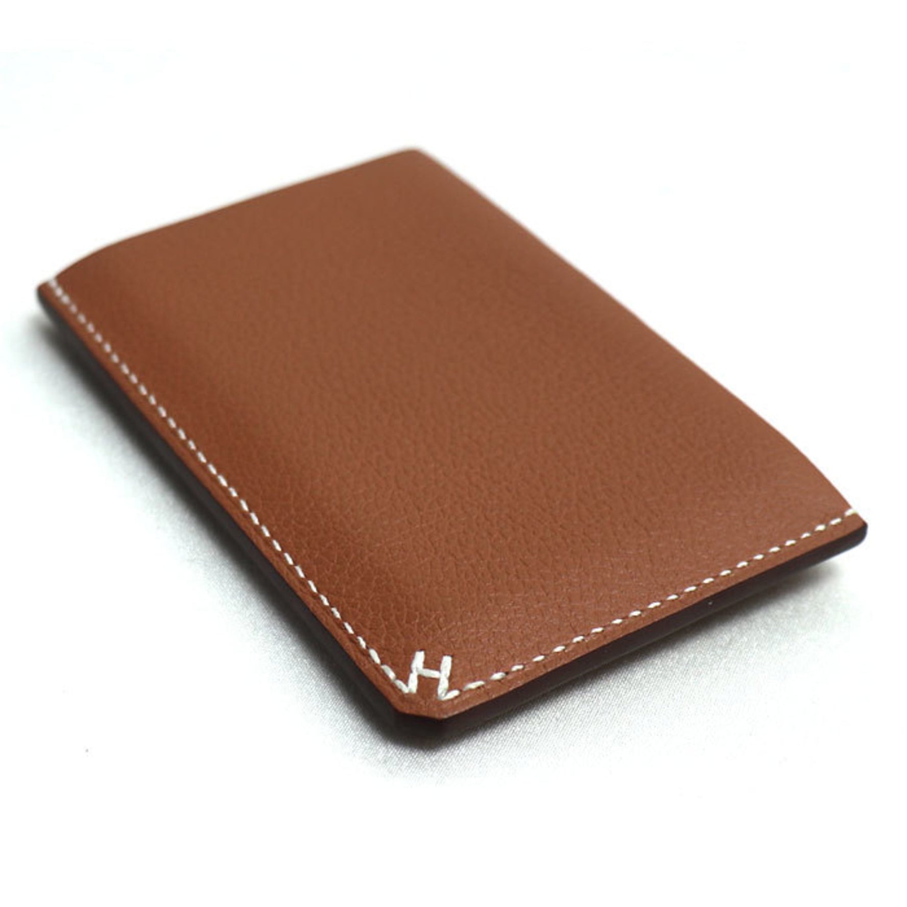 HERMES H Series Evercolor Card Case Gold Unisex