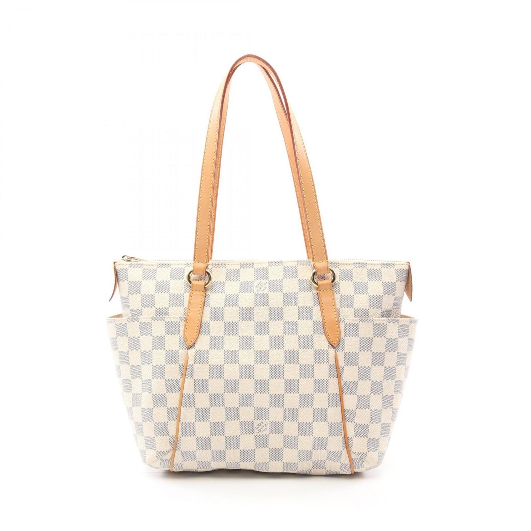 Louis Vuitton Totally PM Tote Bag Coated Canvas Leather Damier Azur