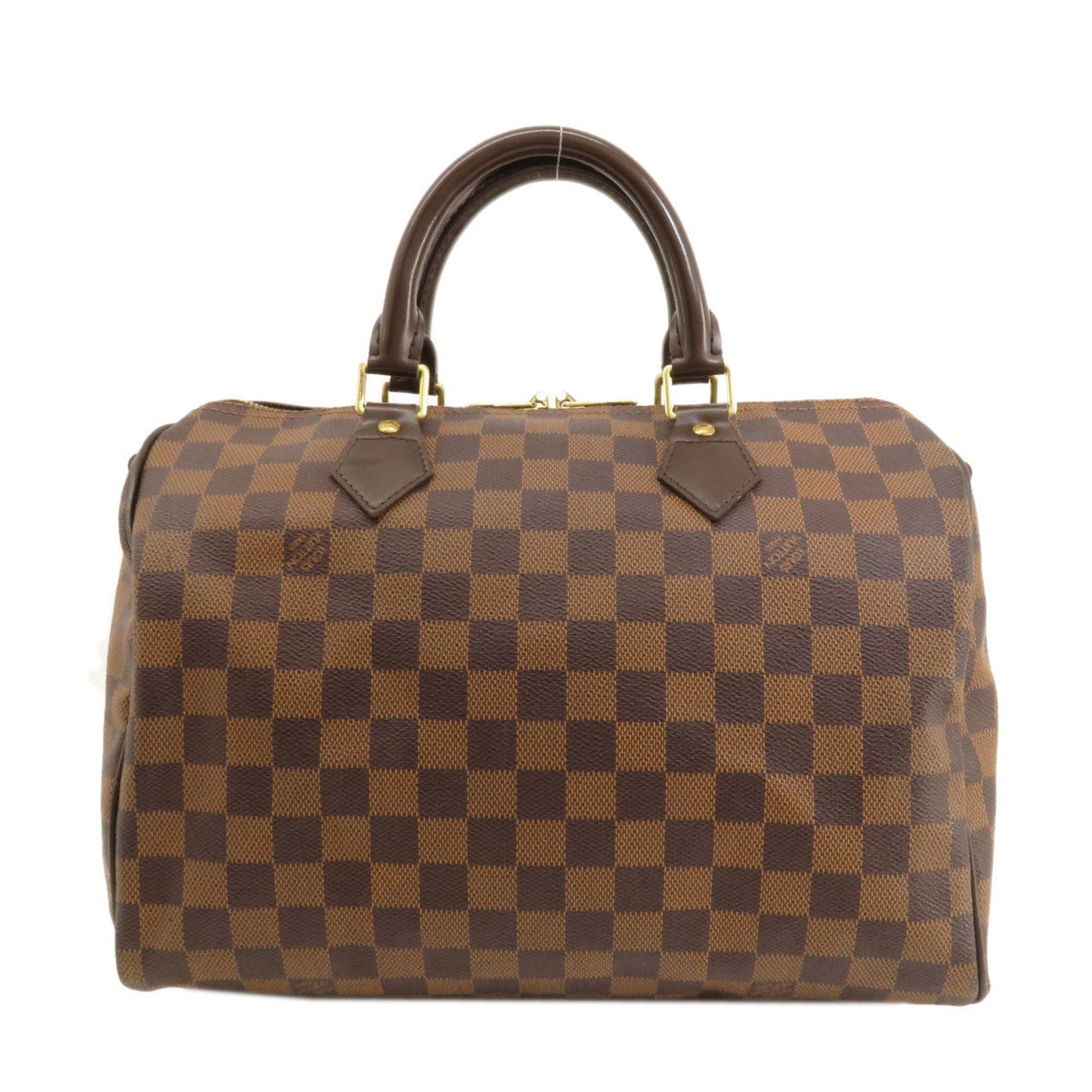 Louis Vuitton Speedy Bandouliere 30 Damier Ebene Boston Bag Canvas