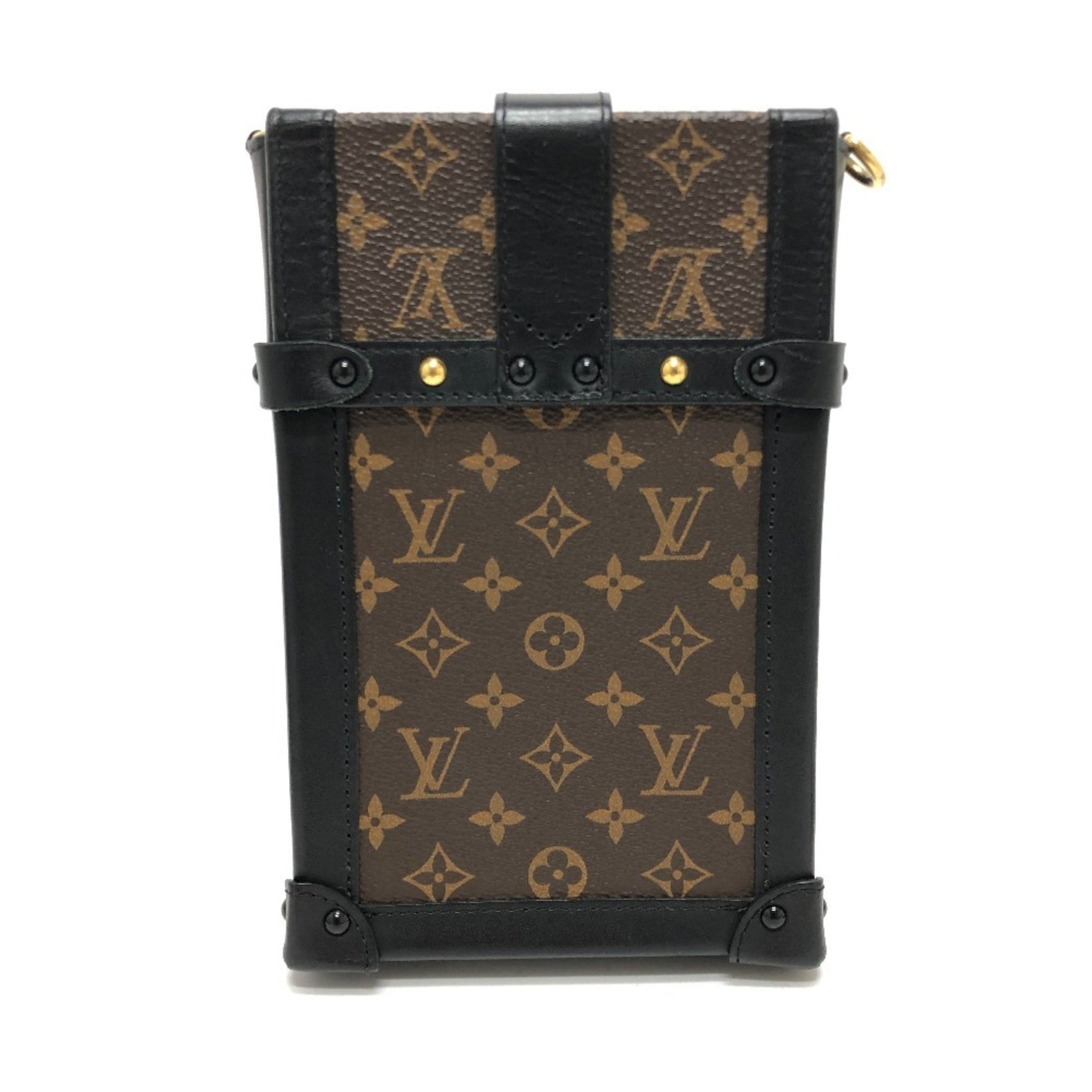Louis Vuitton Monogram Pochette Trunk Vertical Bag Shoulder Crossbody Canvas Men's Brown