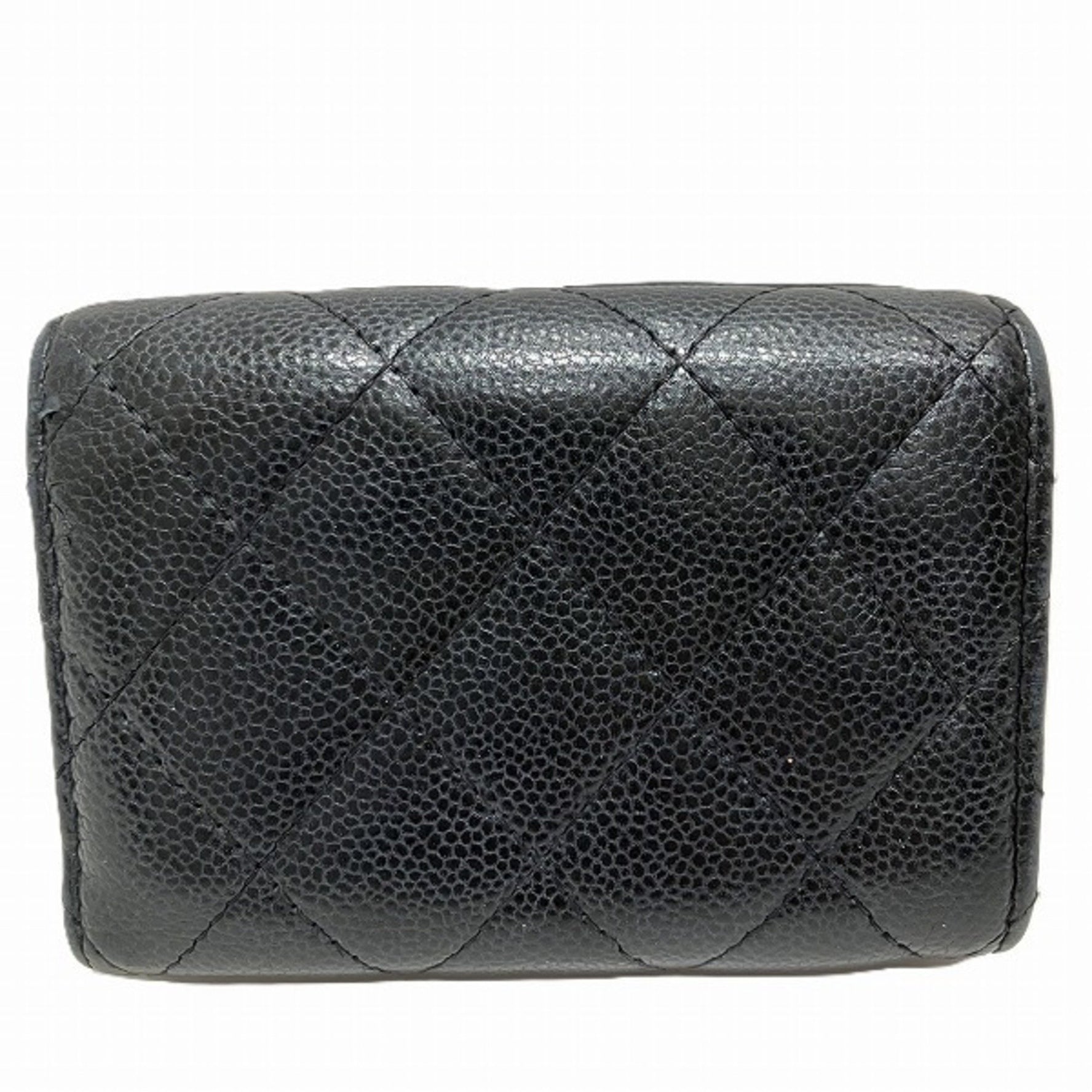 CHANEL Matelasse Coco Mark Compact Wallet Tri-fold