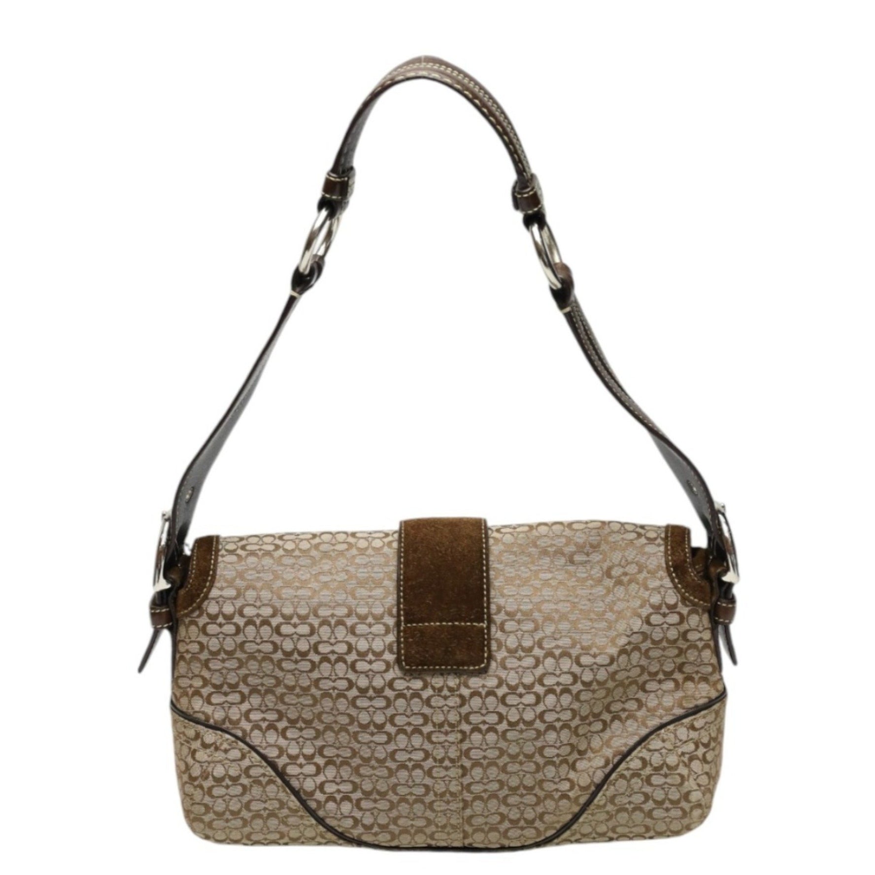 COACH shoulder bag handbag signature canvas 1463