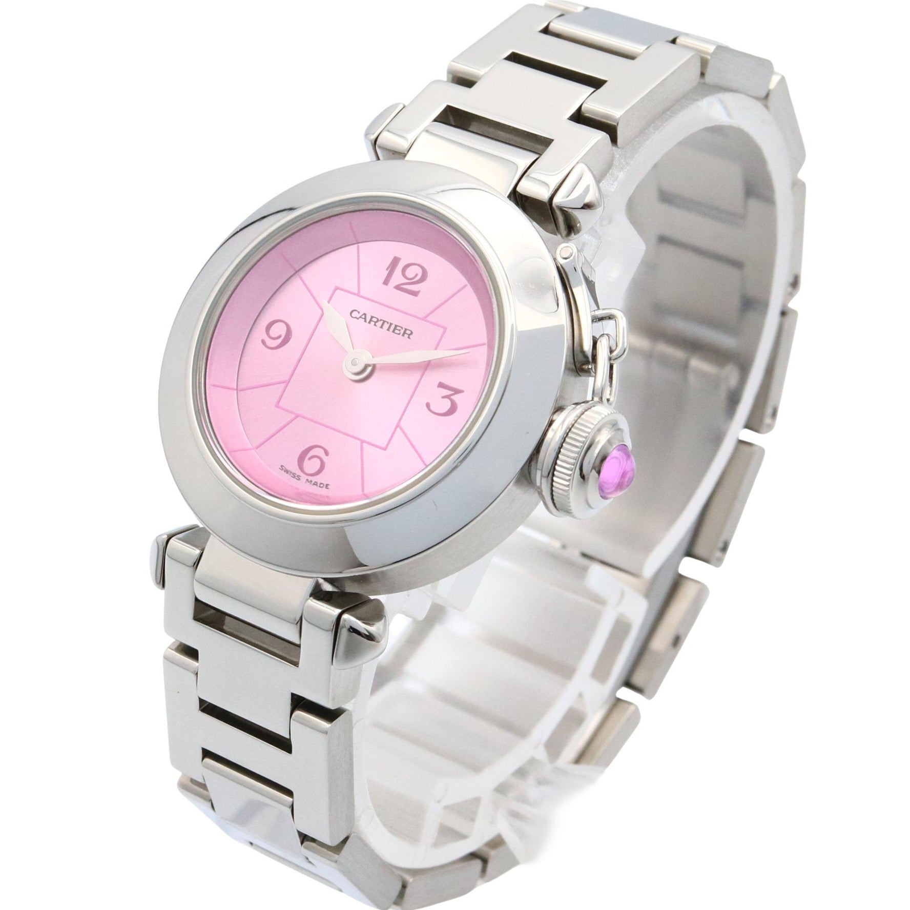 Cartier Miss Pasha Anniversary Stainless Steel Watch, Pink