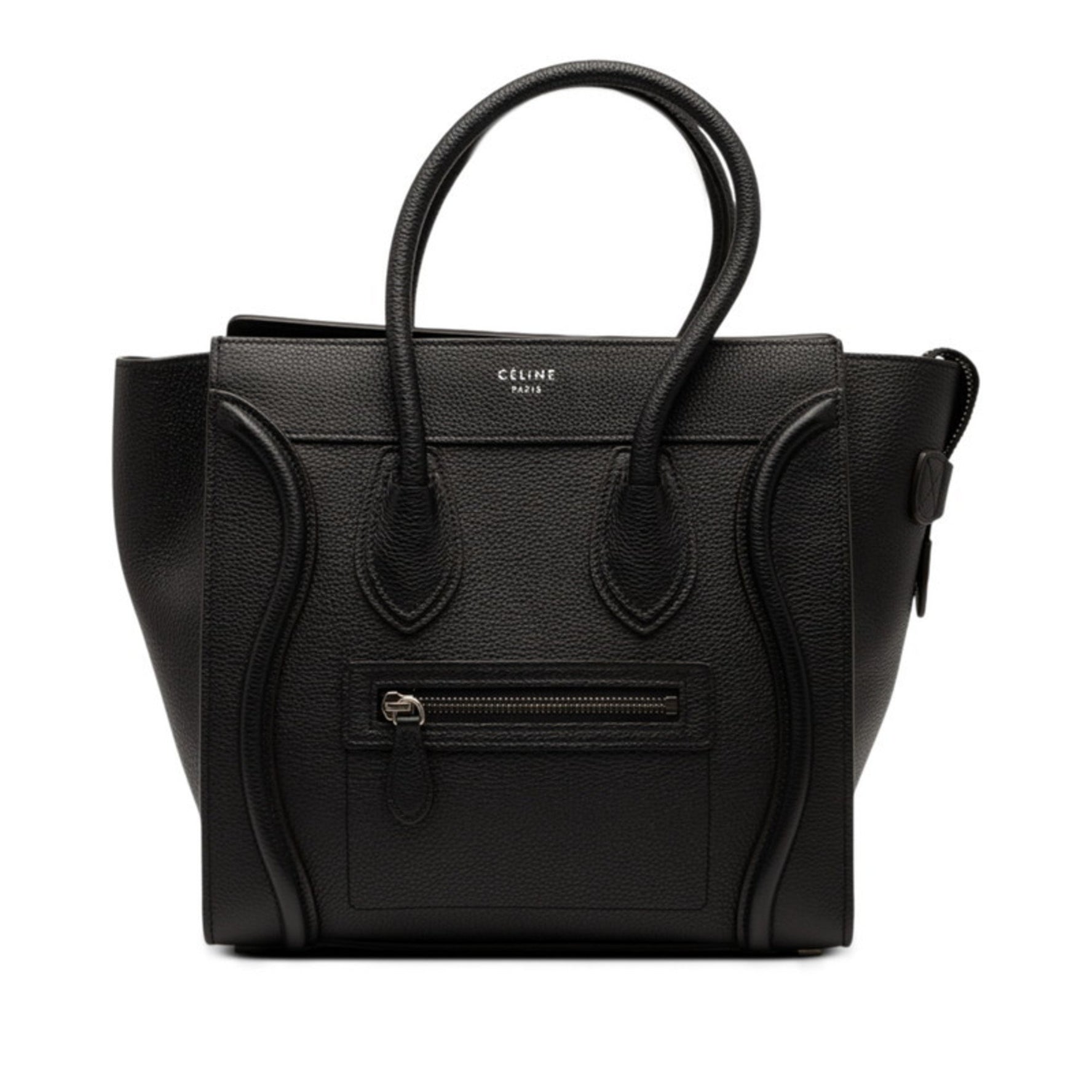 Celine Luggage Micro Shopper Handbag in Leather