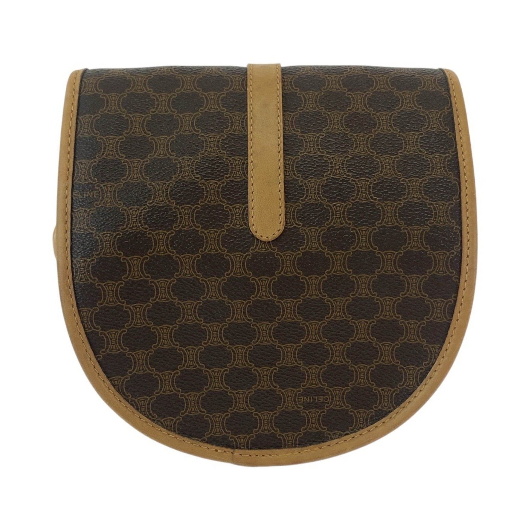 CELINE Macadam Leather Crossbody Mini Shoulder Bag Pochette