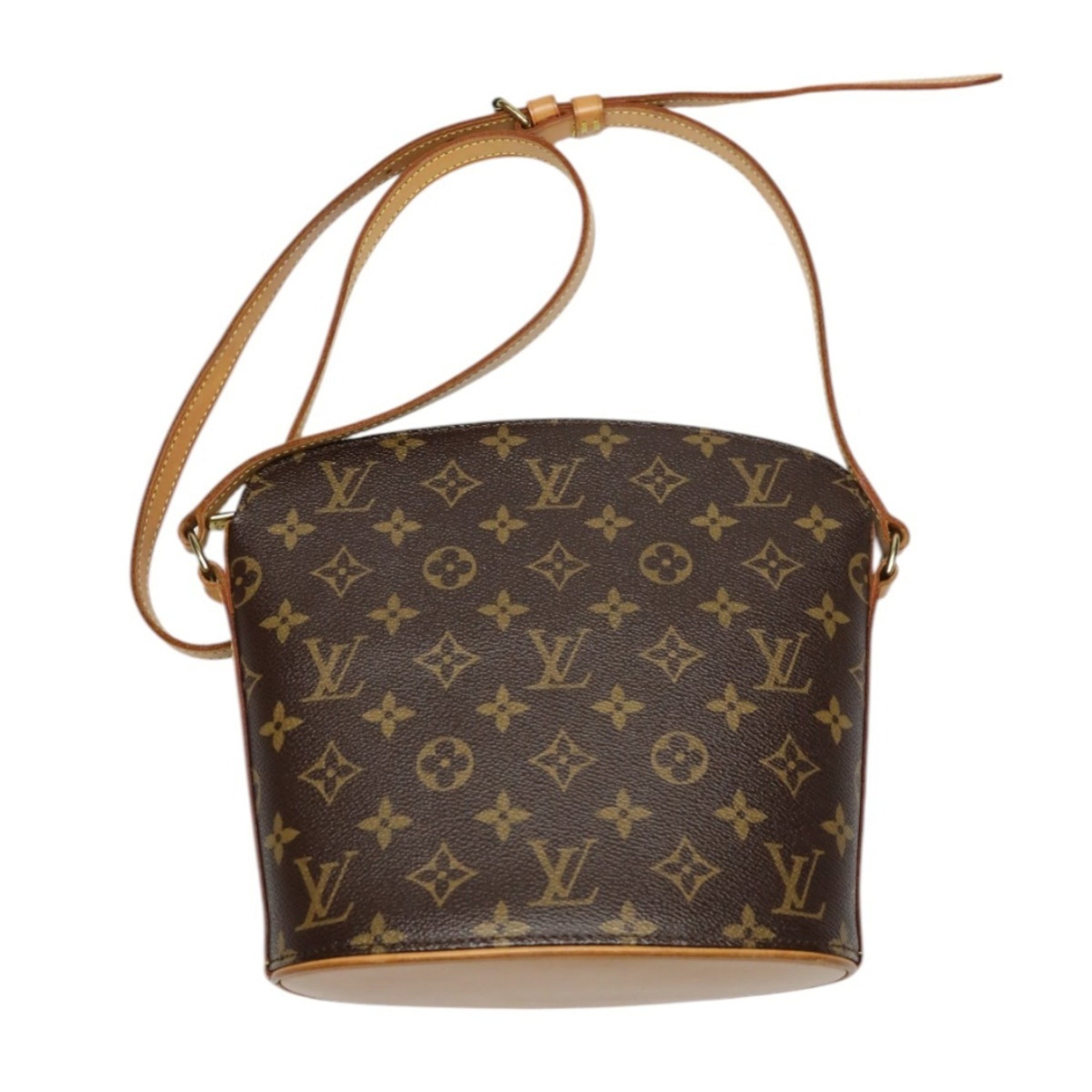 Louis Vuitton Shoulder Bag Monogram Drouot Canvas Brown LV