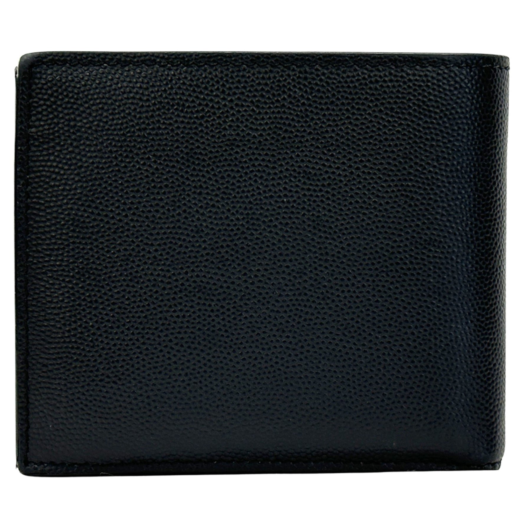 Saint Laurent bifold wallet in leather. Simple, monochrome, and fashionable.
