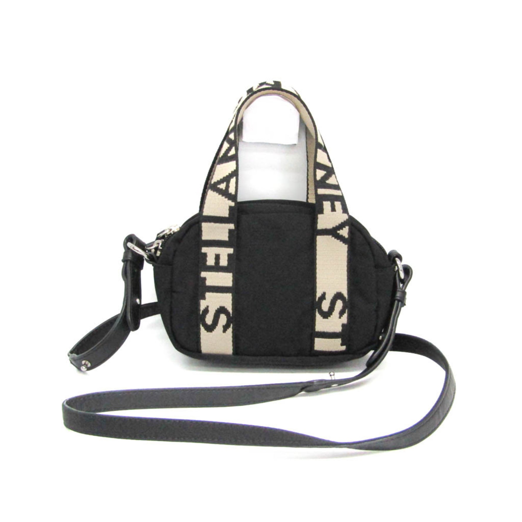 Stella McCartney Logo Small Polyester,Nylon Handbag,Shoulder Bag Beige,Black