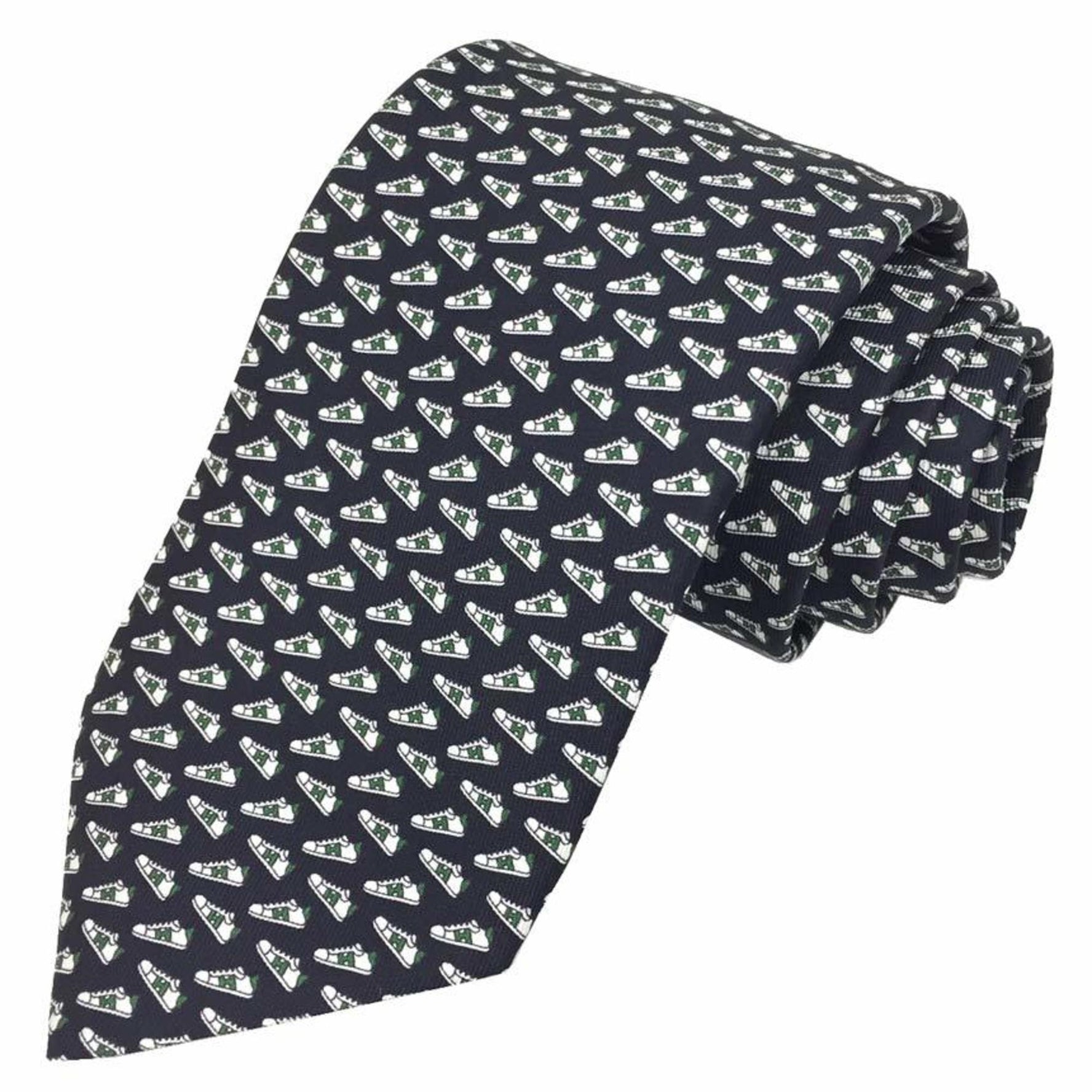 Hermes Tie 07 H AILE Sneakers Silk MARINE FONCE/BLANC/VE Unused