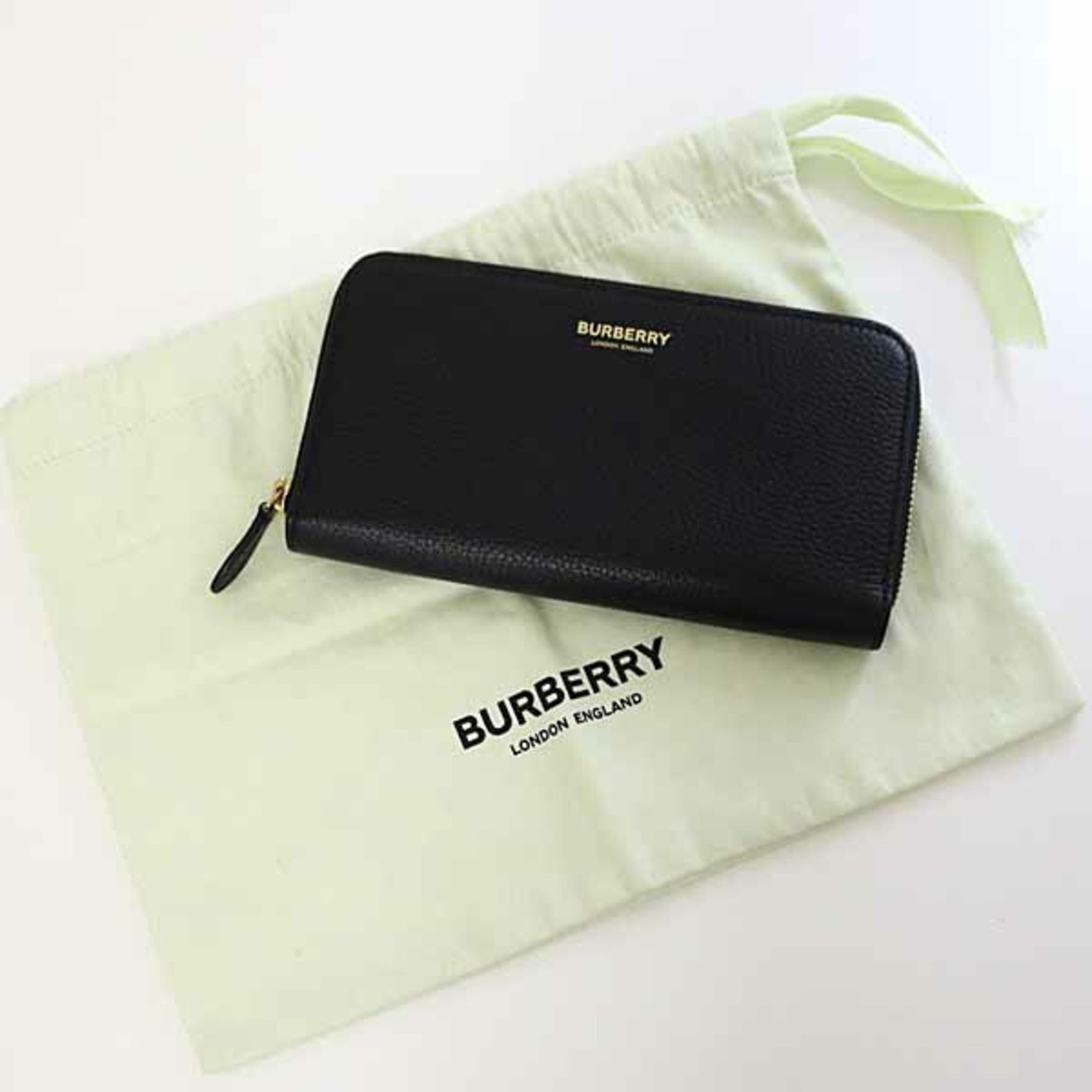 Burberry Round Long Wallet Leather Check